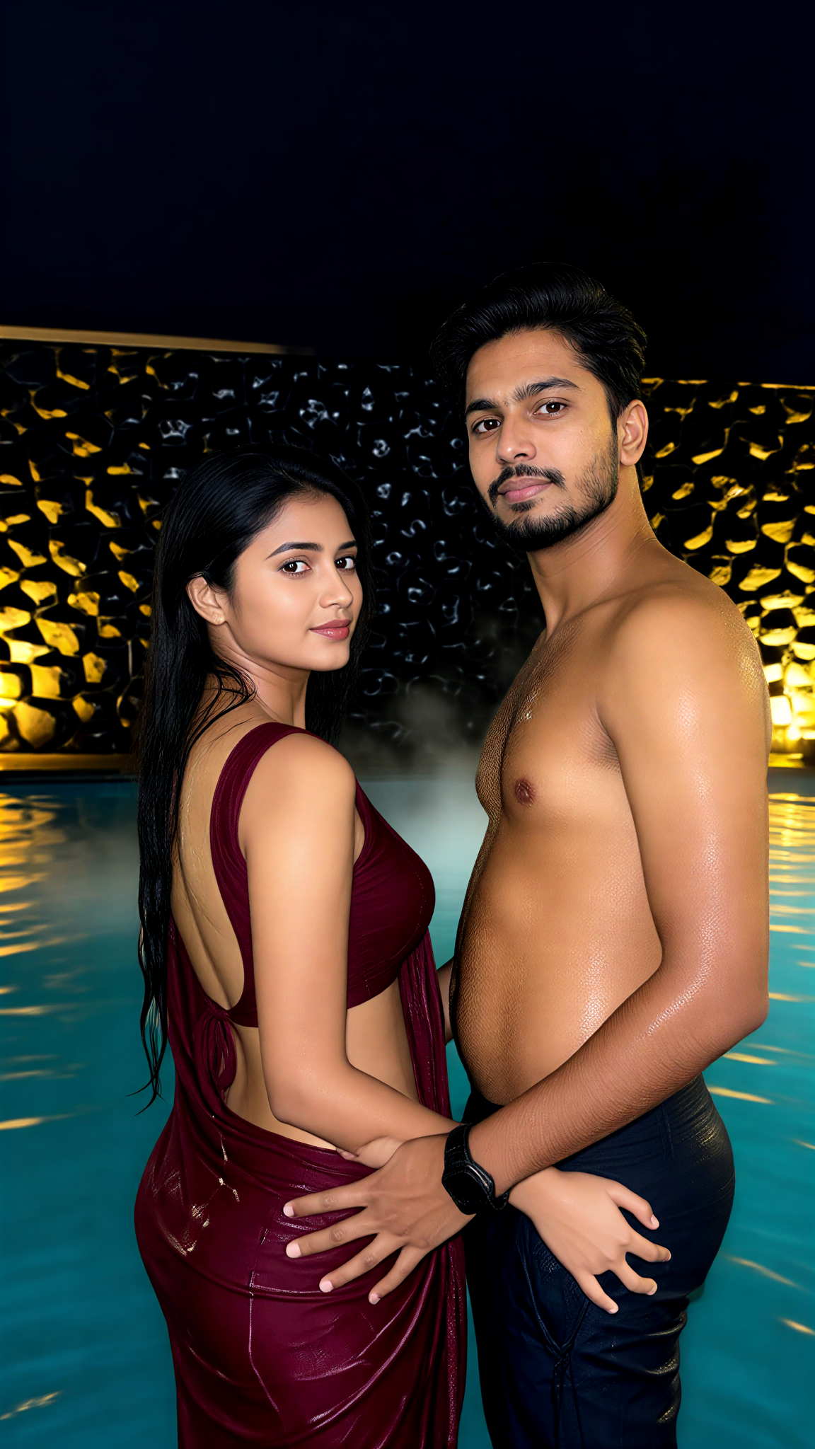 Backless Saree Hold image
