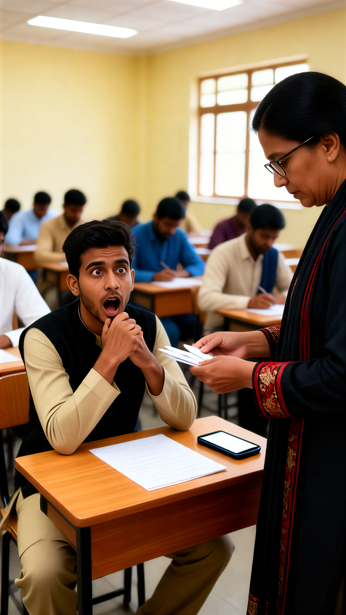Caught cheating on an exam image
