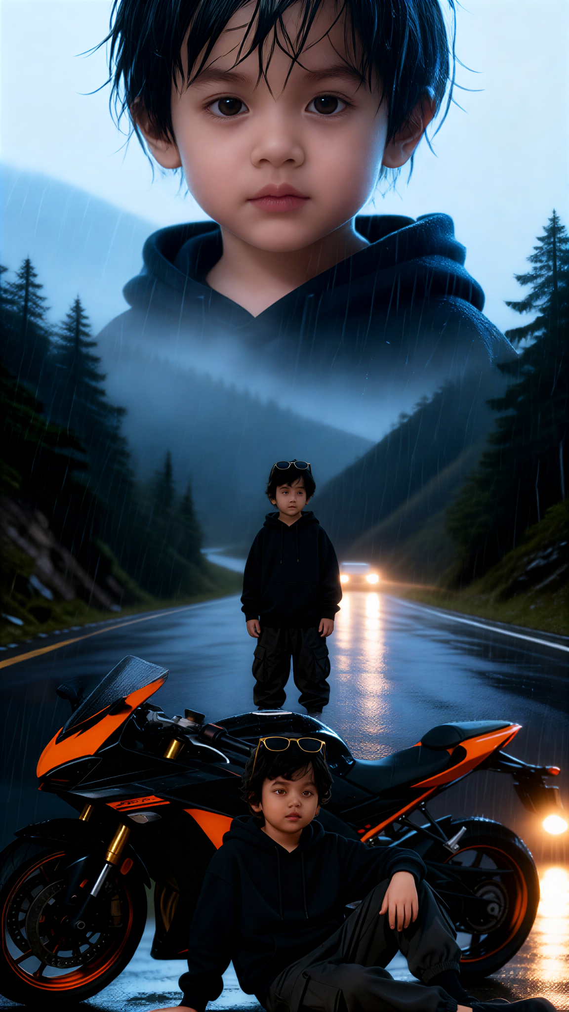 Locomotora naranja negra de Rainforest Road - versión infantil image