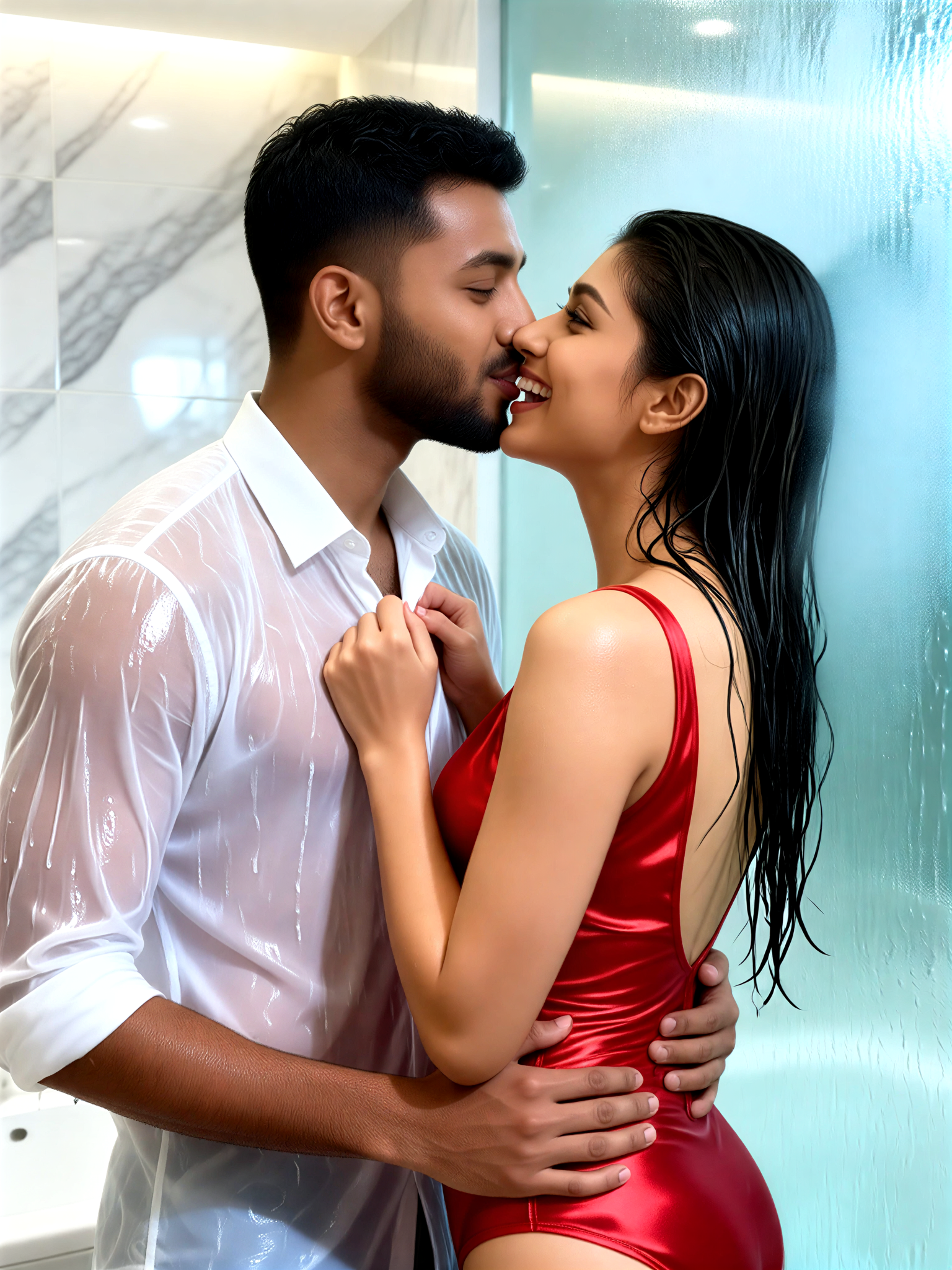 Wet Glass Embrace image