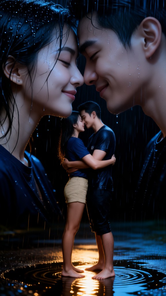 Couple in a romantic night-I image