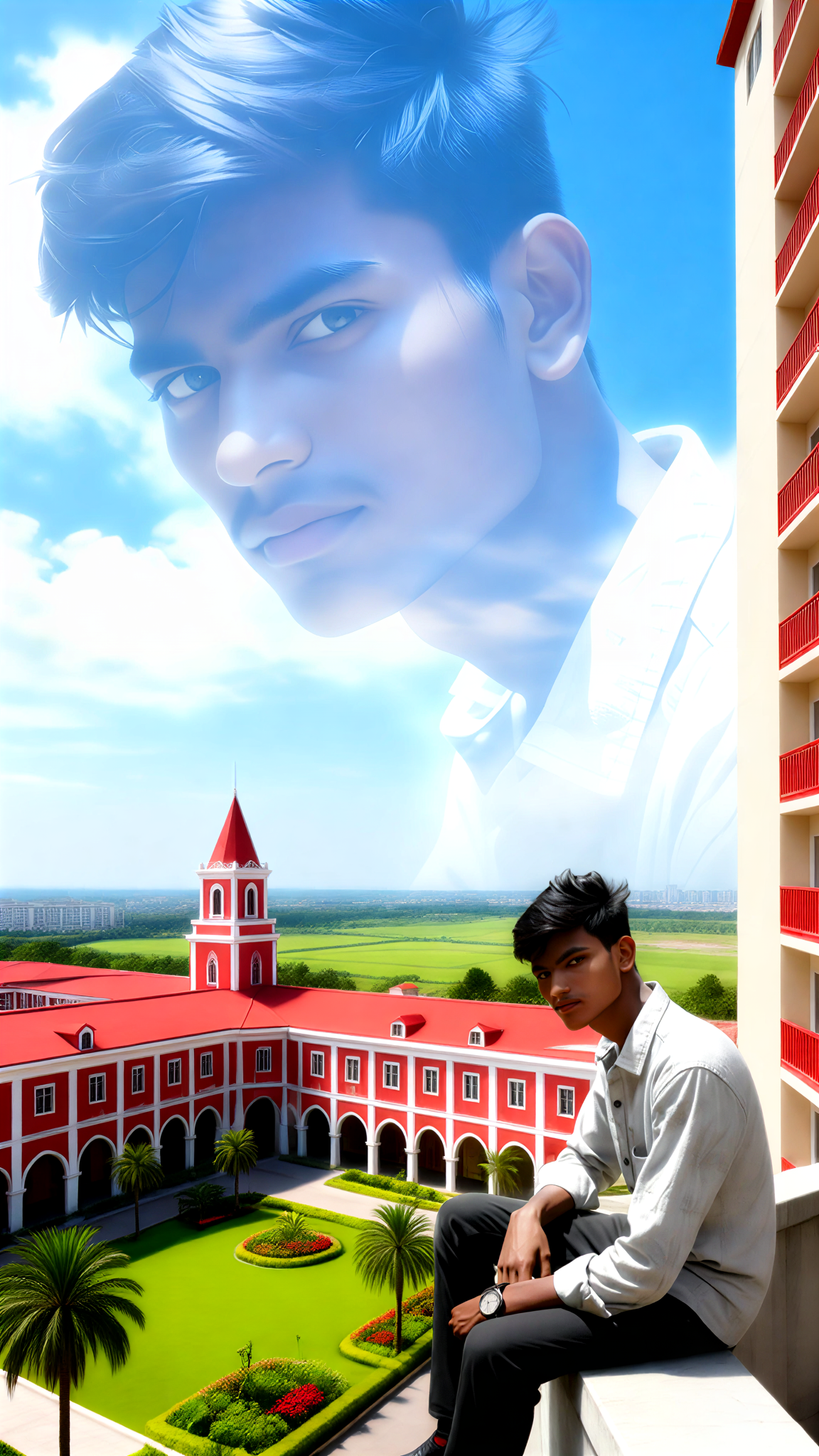 Above the tall building image