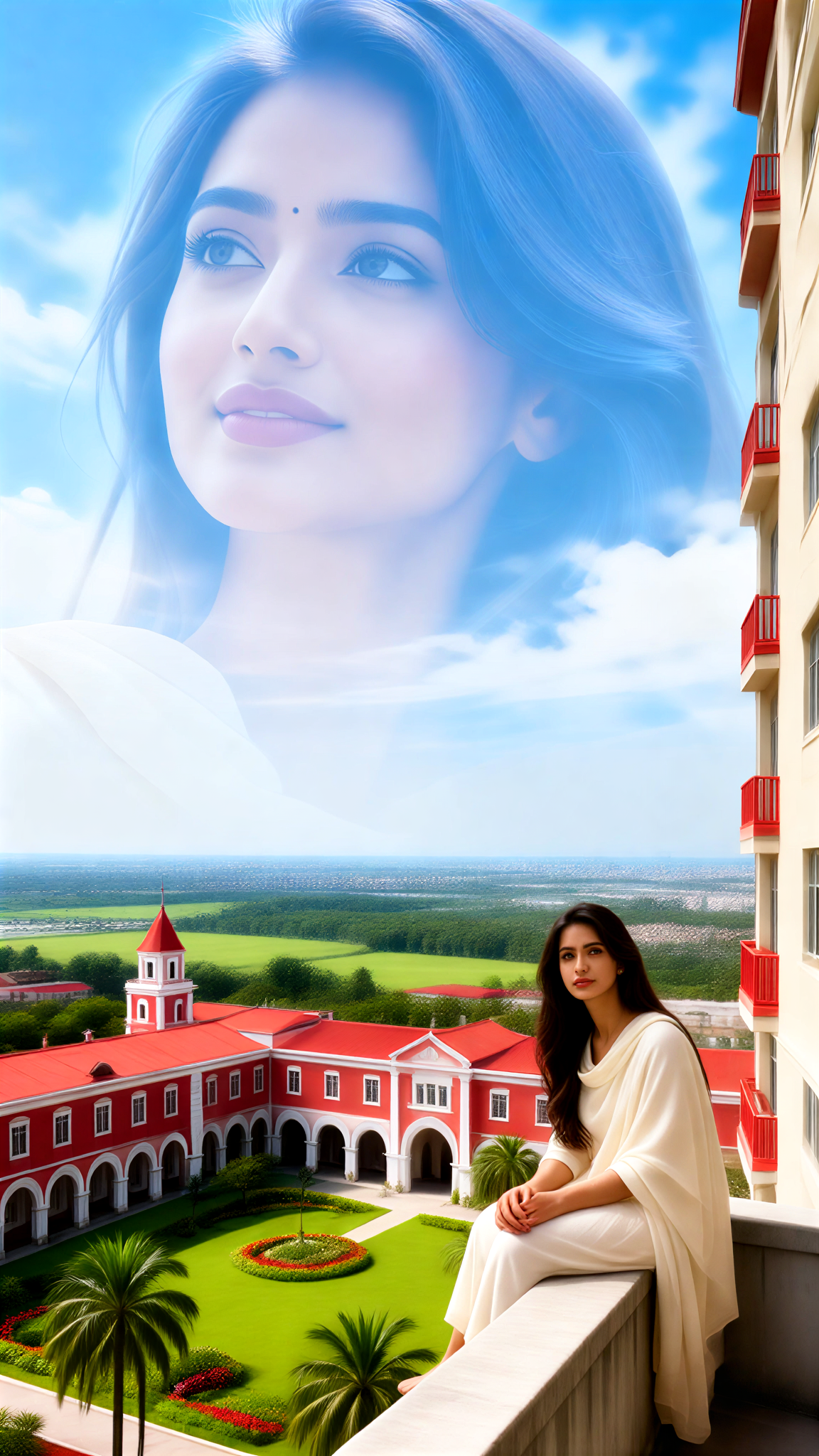 Above the tall building image