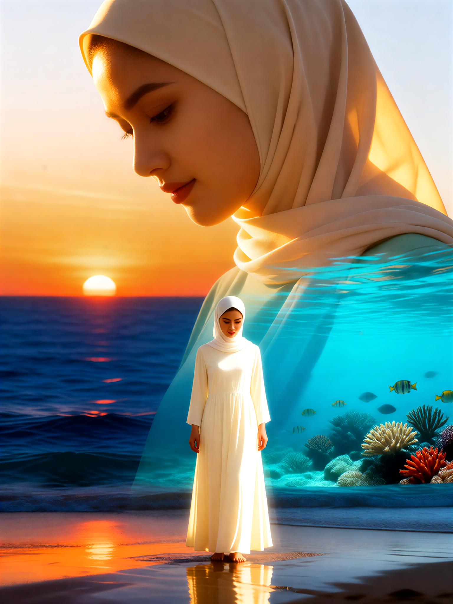 Hijab Ocean Glow image