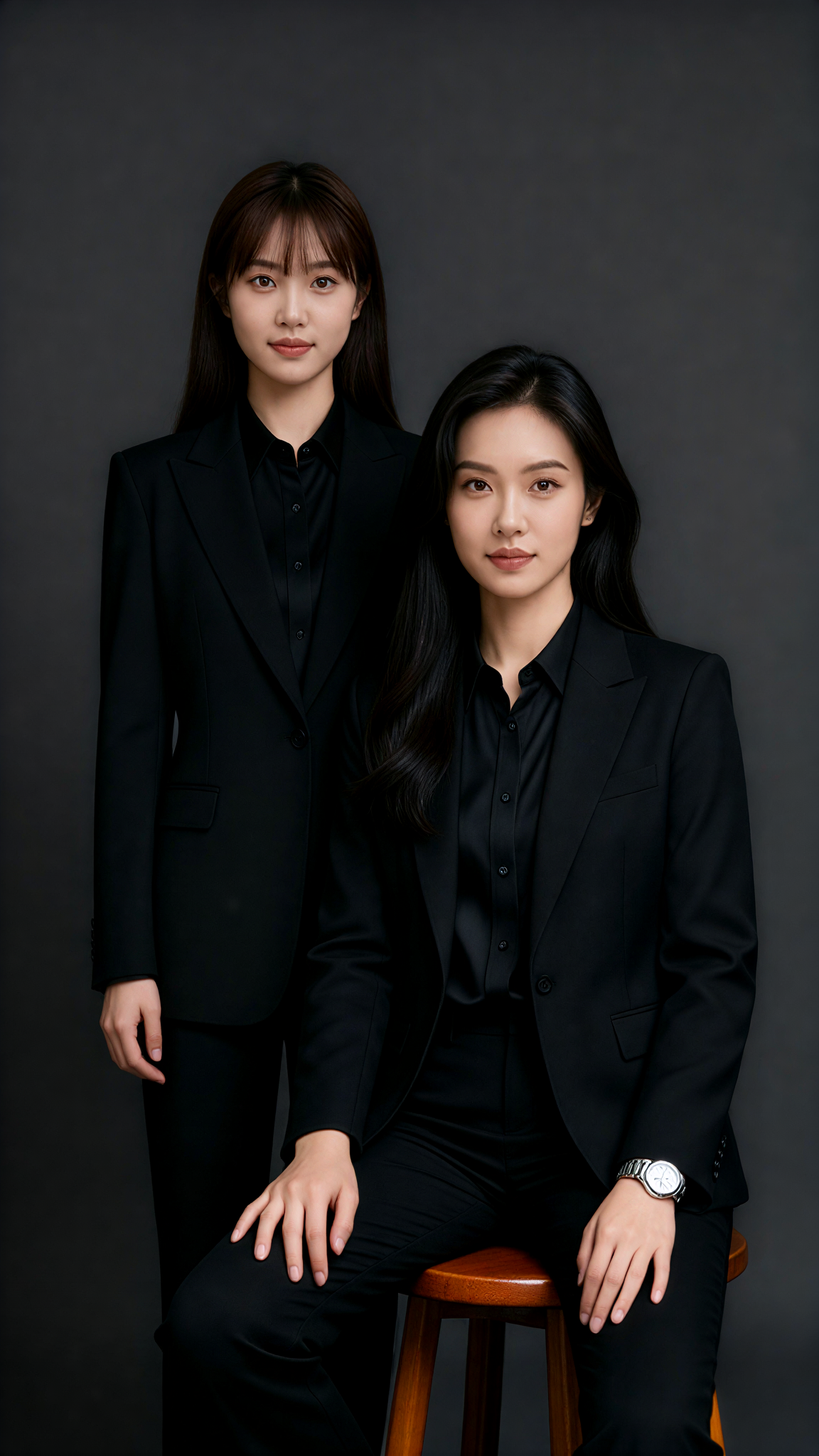 Black-themed photoshoot image