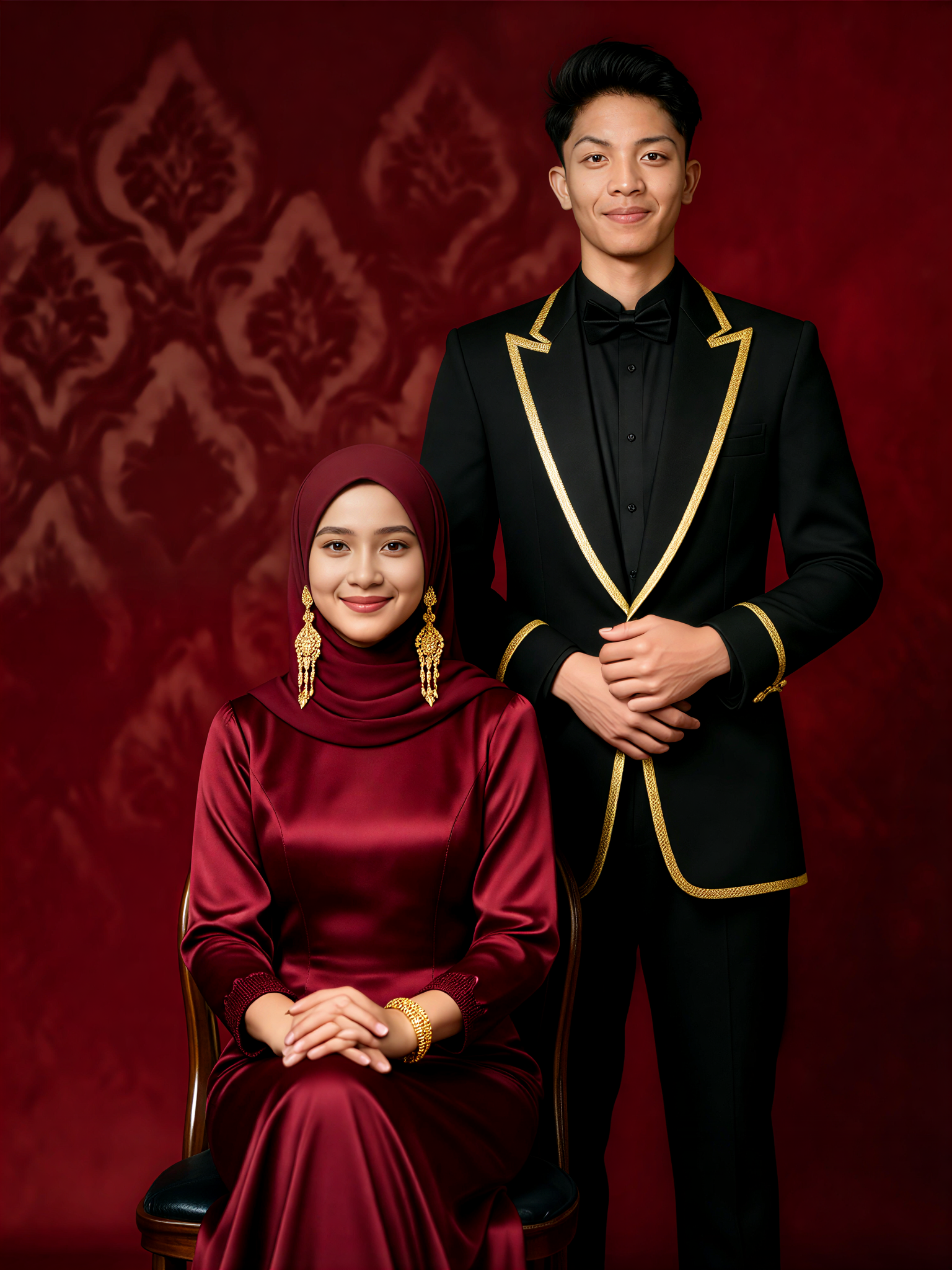 Burgundy Hijab Elegance image