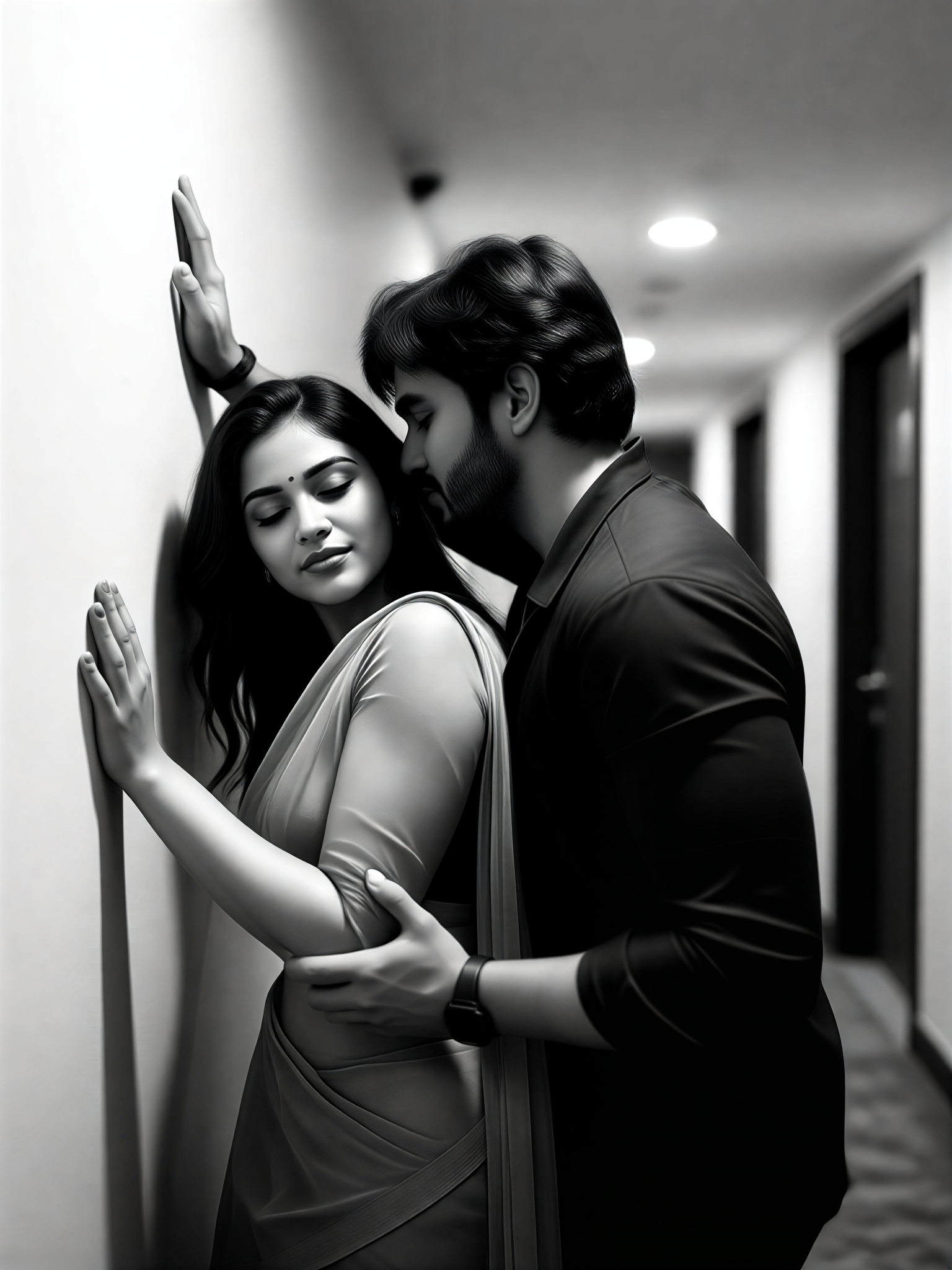 Saree Cheek Kiss image
