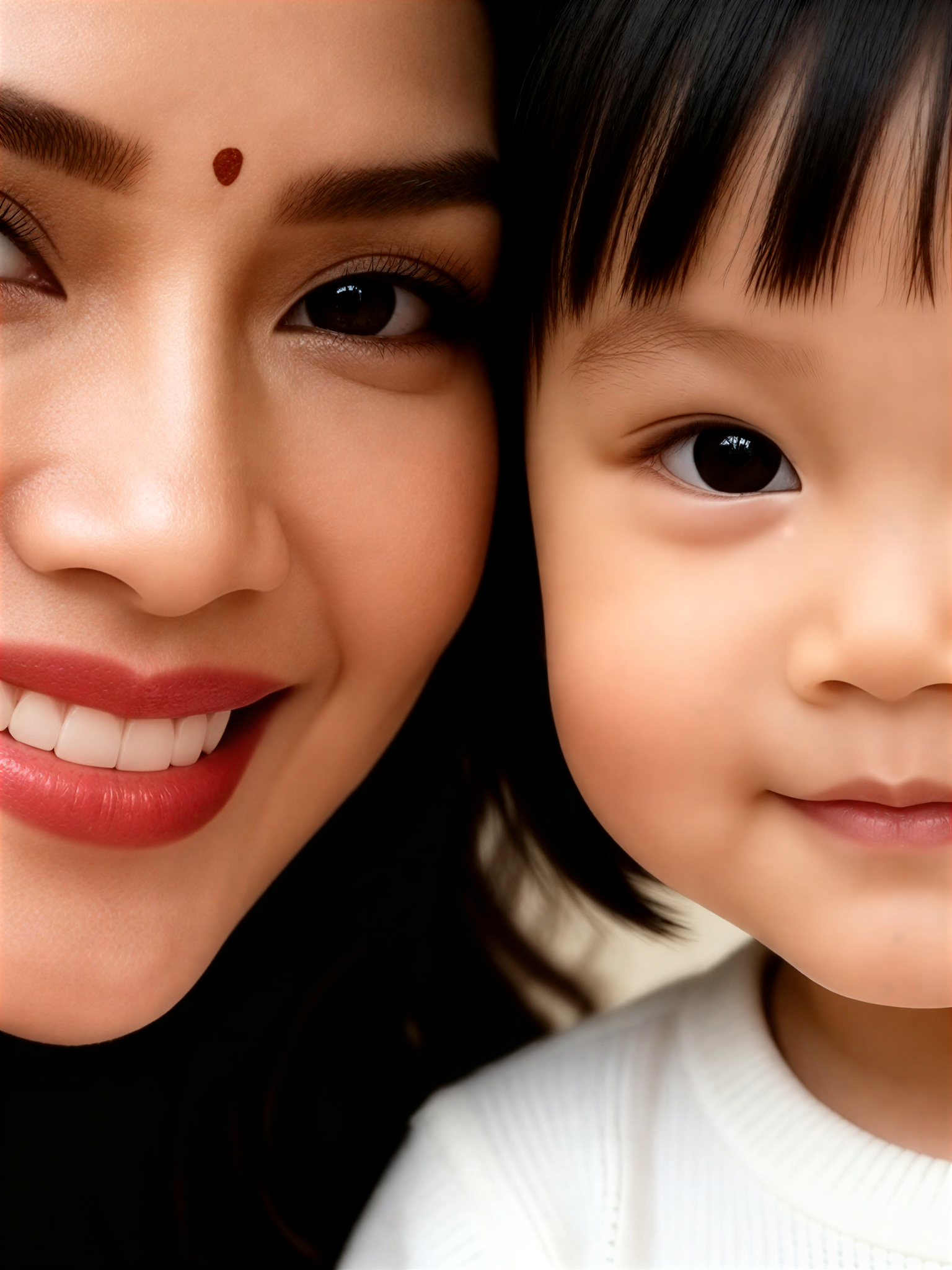 Mother and baby face-to-face photo shoot image