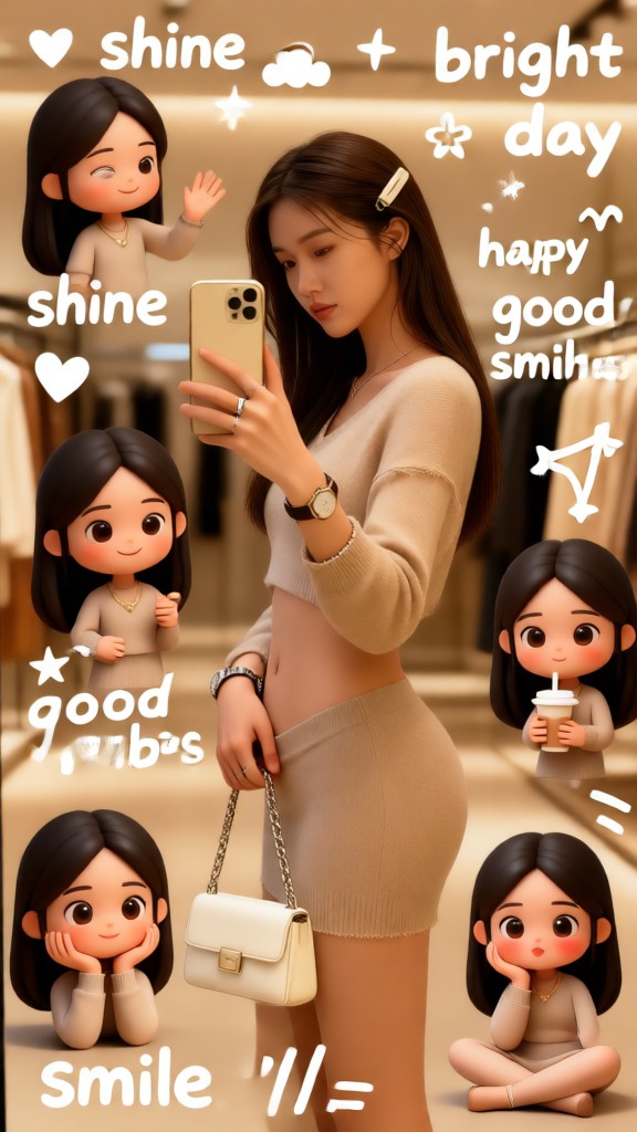 Mirror selfie+Q version image