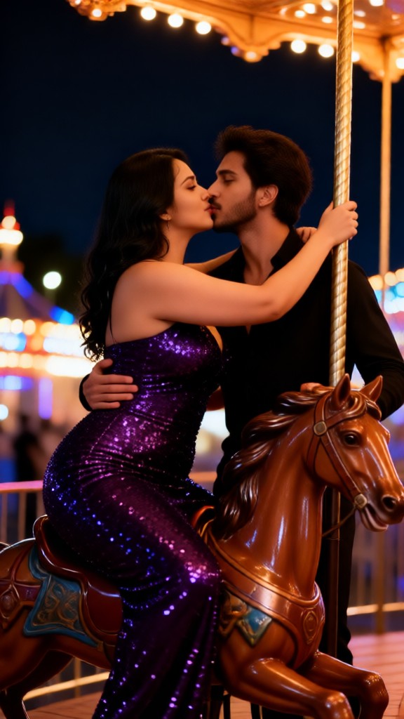 Midnight Carousel Kiss image