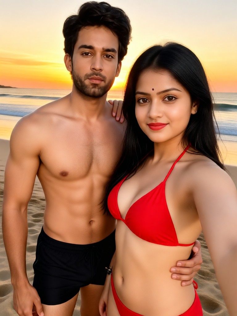 Red Bikini Rose Kiss image