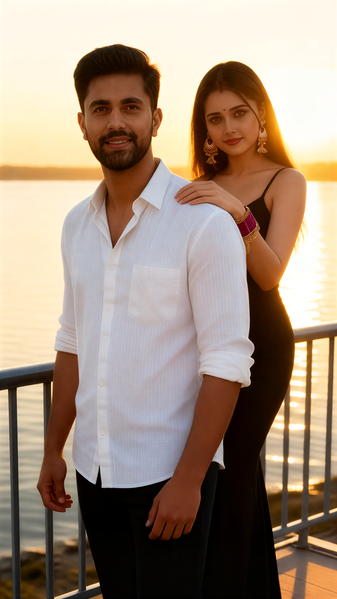Lakeside Paar Photoshoot inspiriert von Filmen image