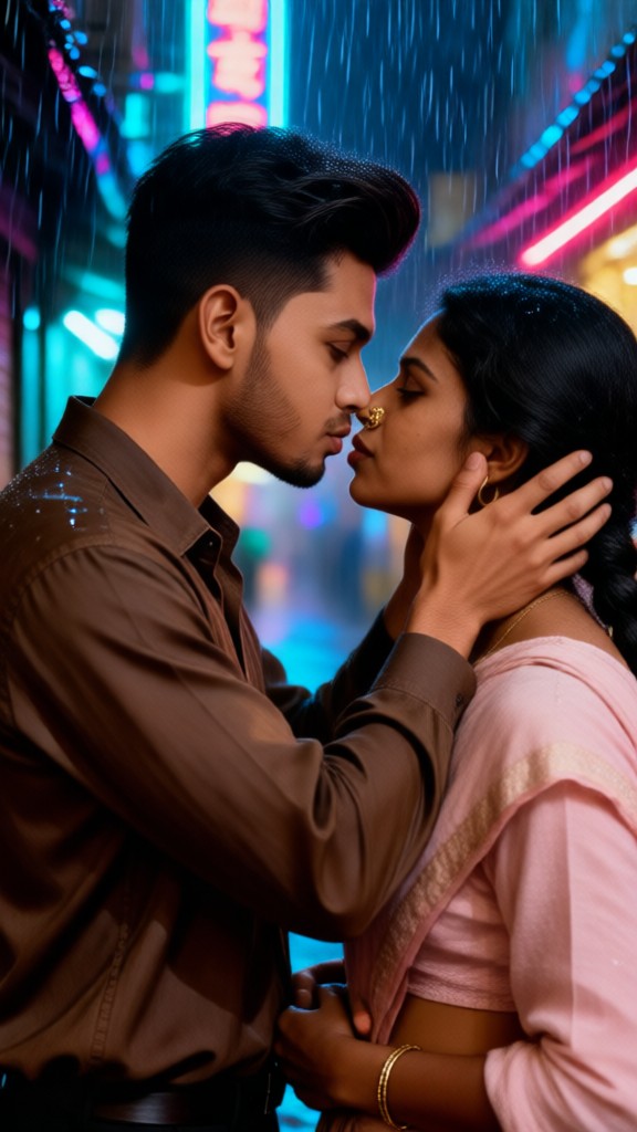Neon Rain Kiss image