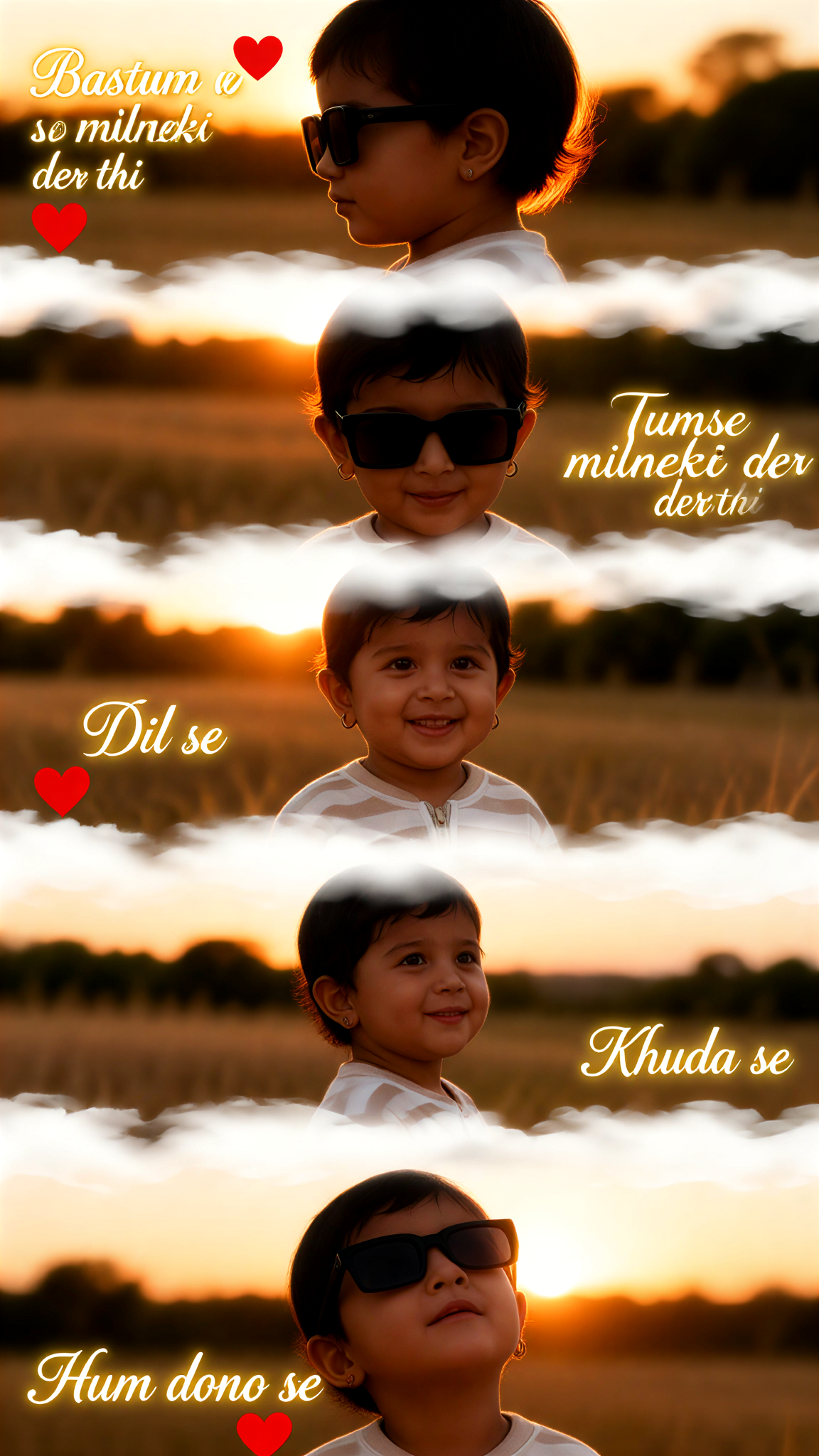 Five-set Stylish Photoshoot of Baby Sunglasses image