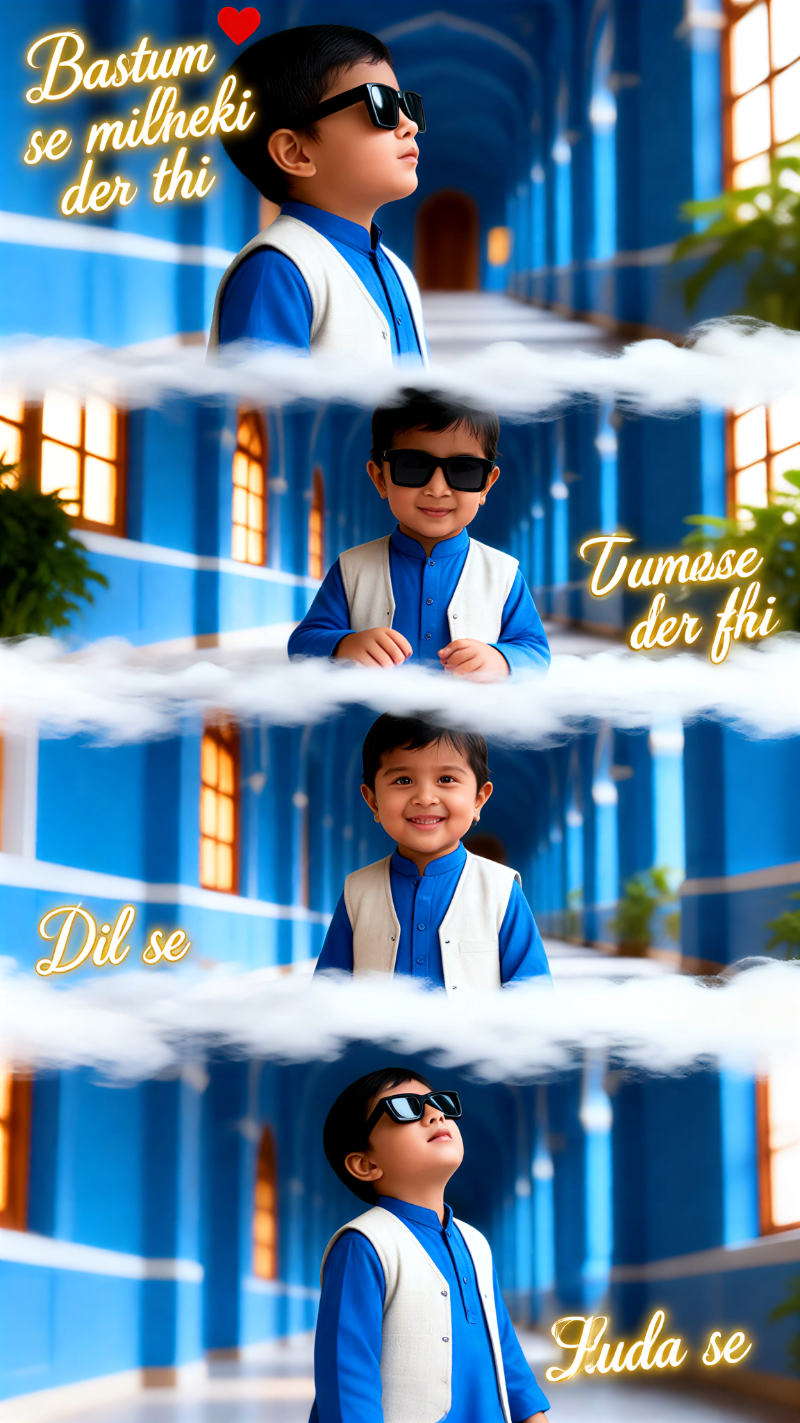 Multi-layer Composition Baby Sunglasses Portrait image