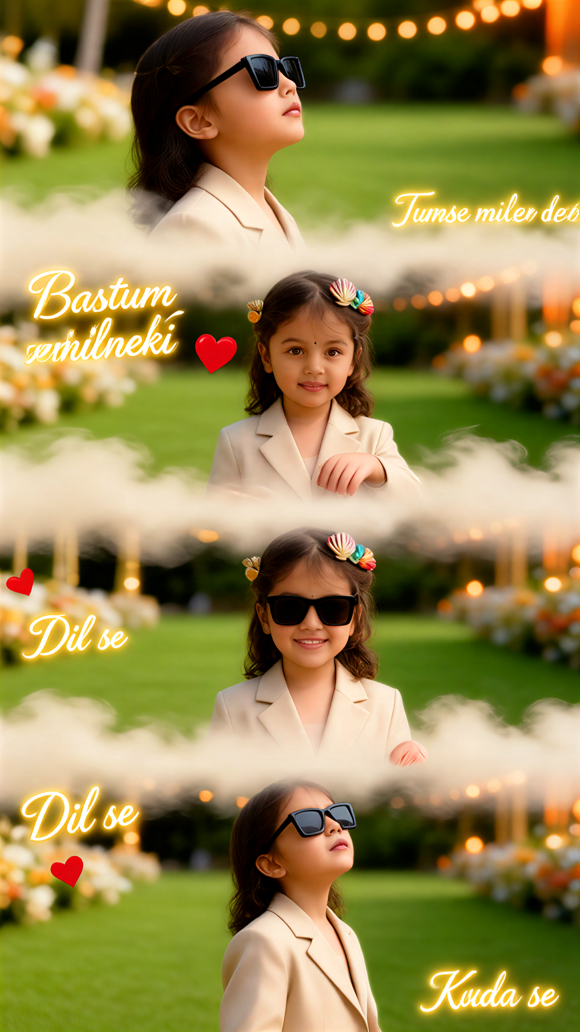 Multi-layer Composition Baby Sunglasses Portrait image