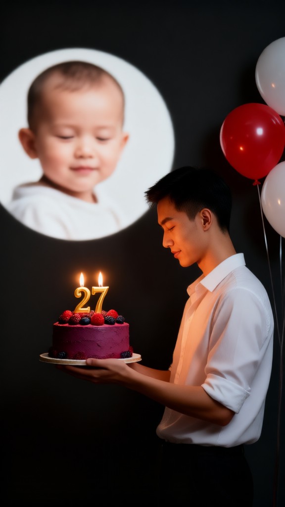 Birthday projection image