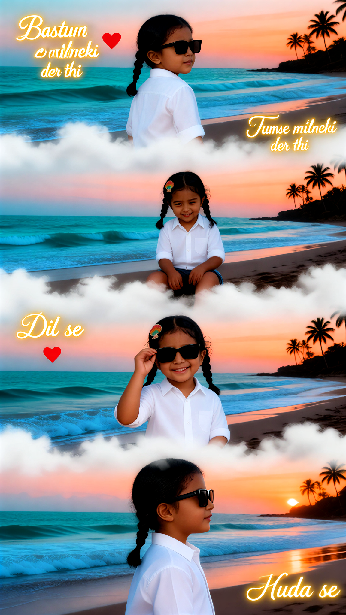 Mehrschichtige Zusammensetzung Baby Sonnenbrille Portrait image