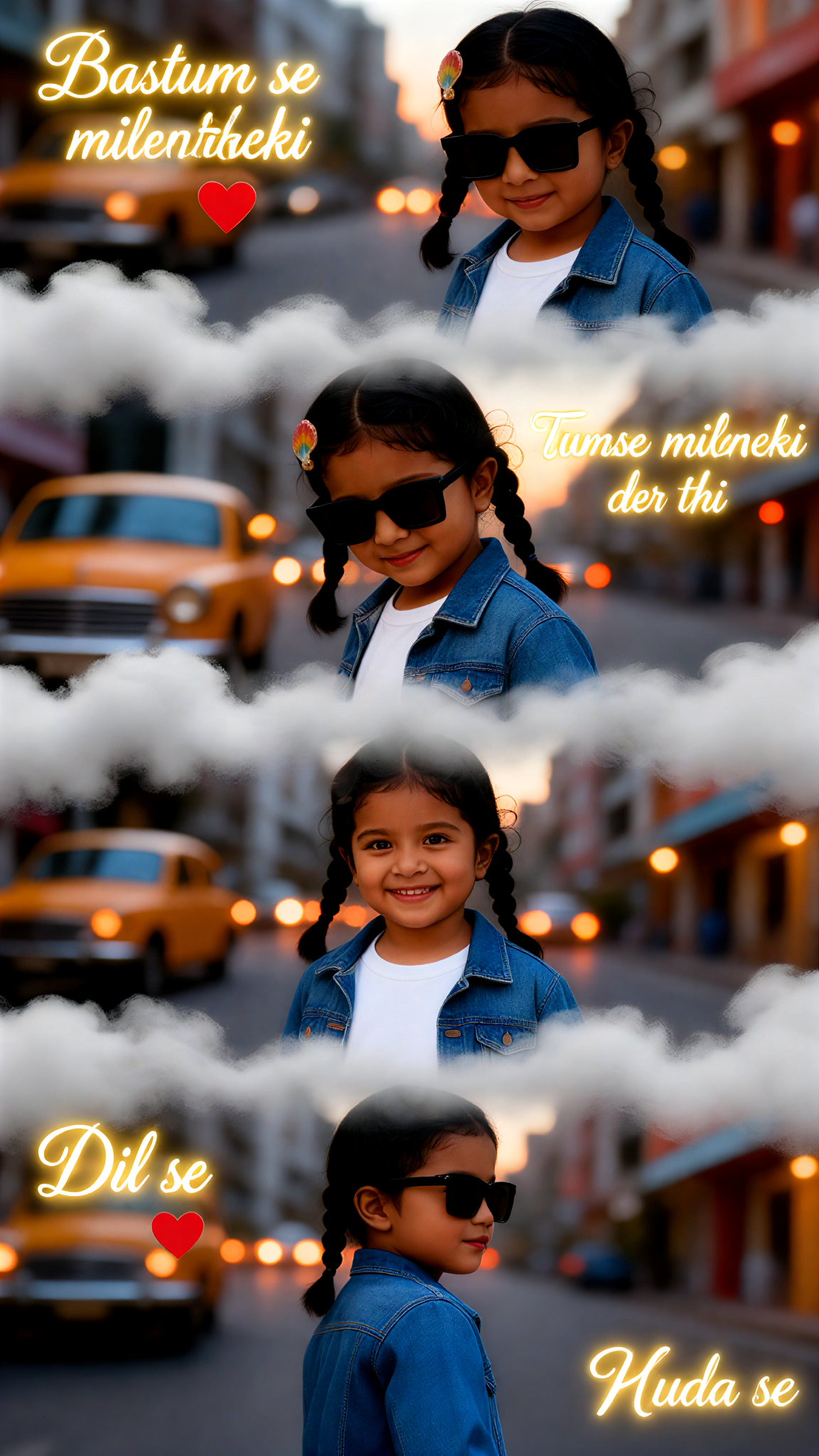 Multi-layer Composition Baby Sunglasses Portrait image