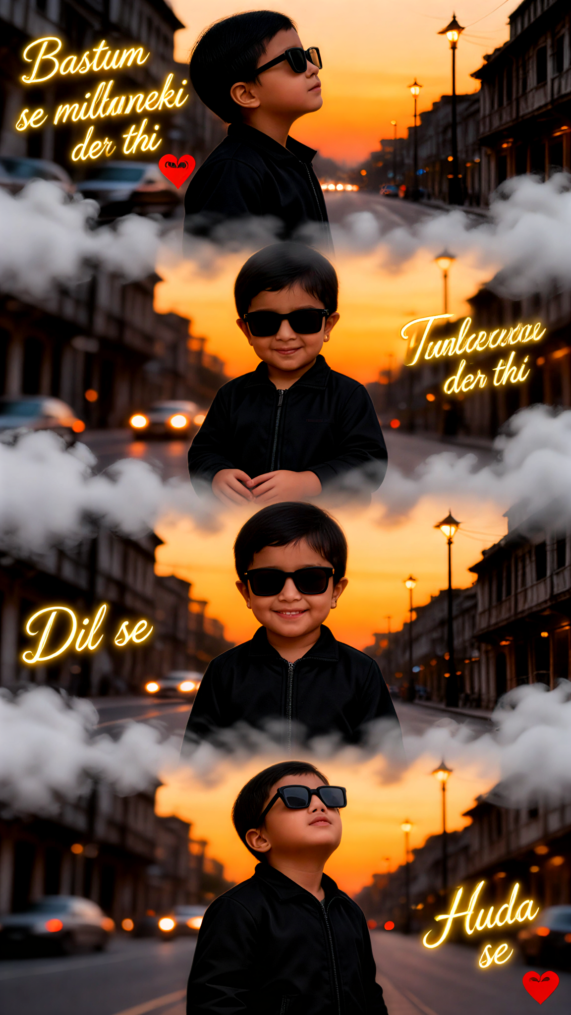 Mehrschichtige Zusammensetzung Baby Sonnenbrille Portrait image
