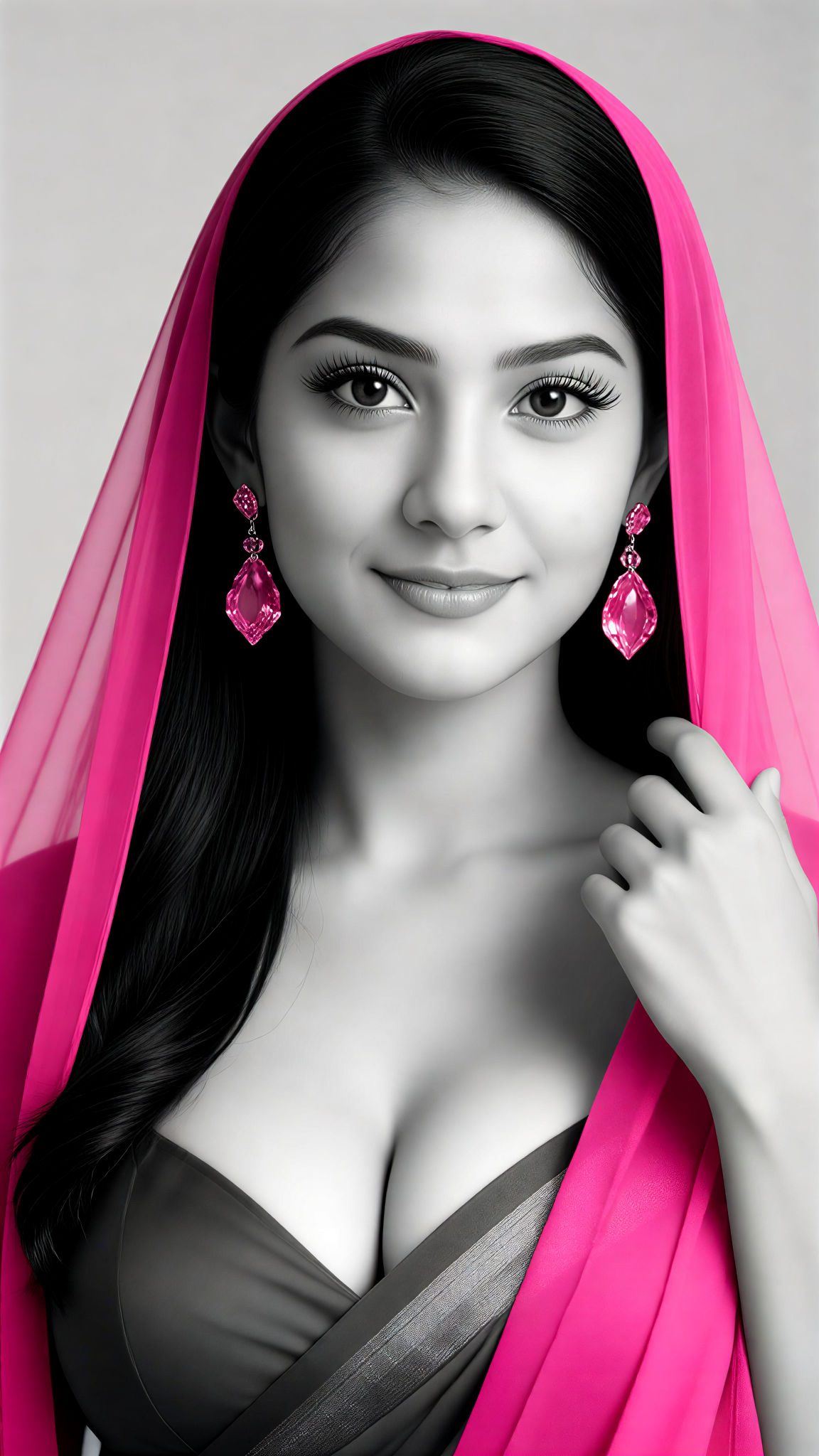 Hot Pink Veil Beauty image