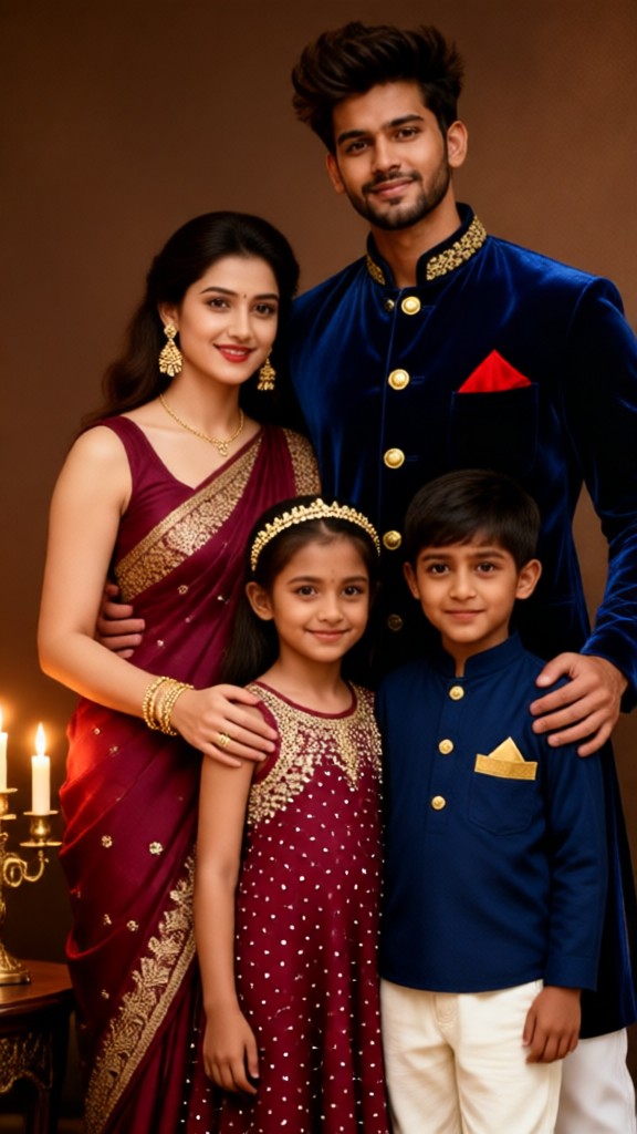 Family portrait dignified photo image