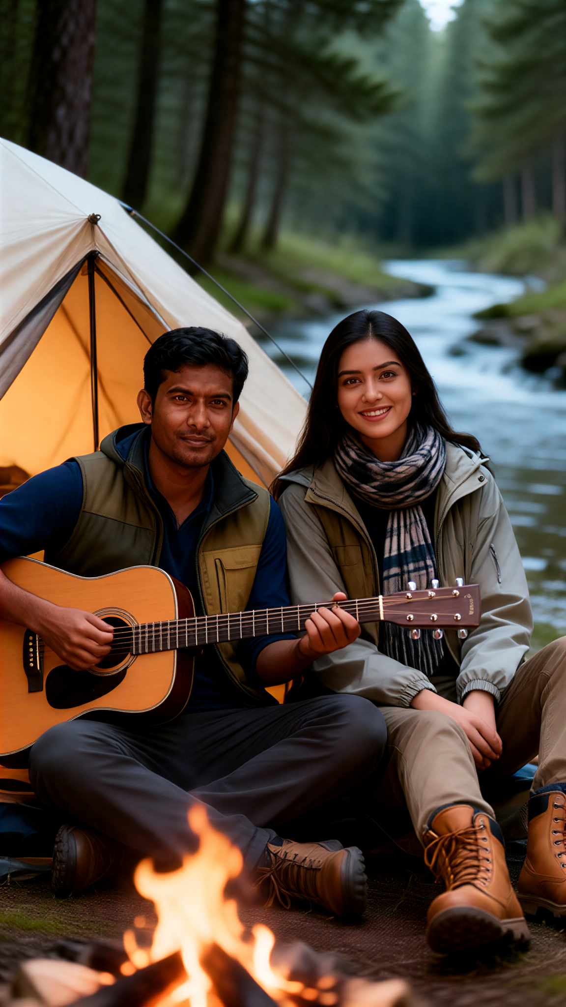 Couple's Forest Camping Photoshoot image
