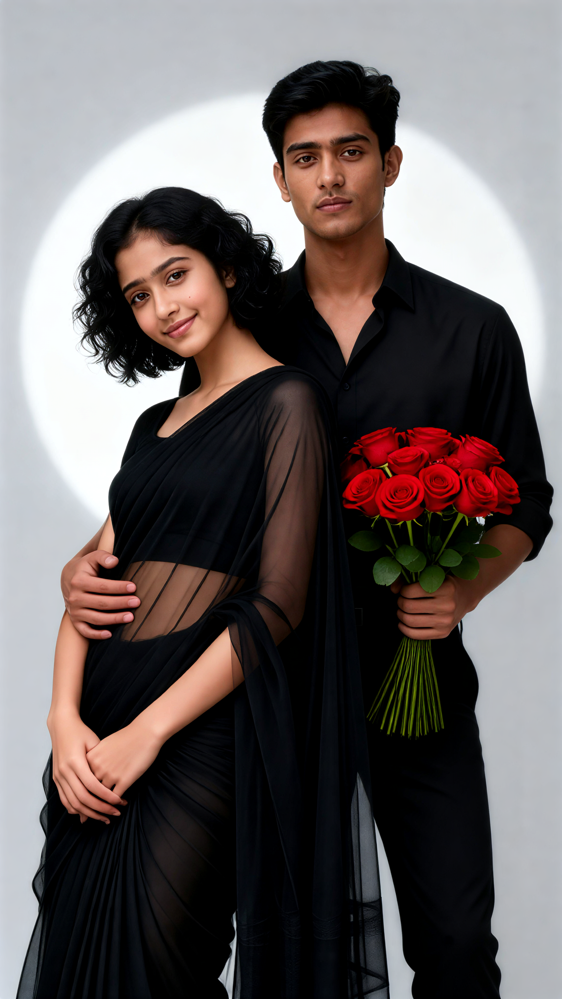 Romantic Couple Photos with Roses image