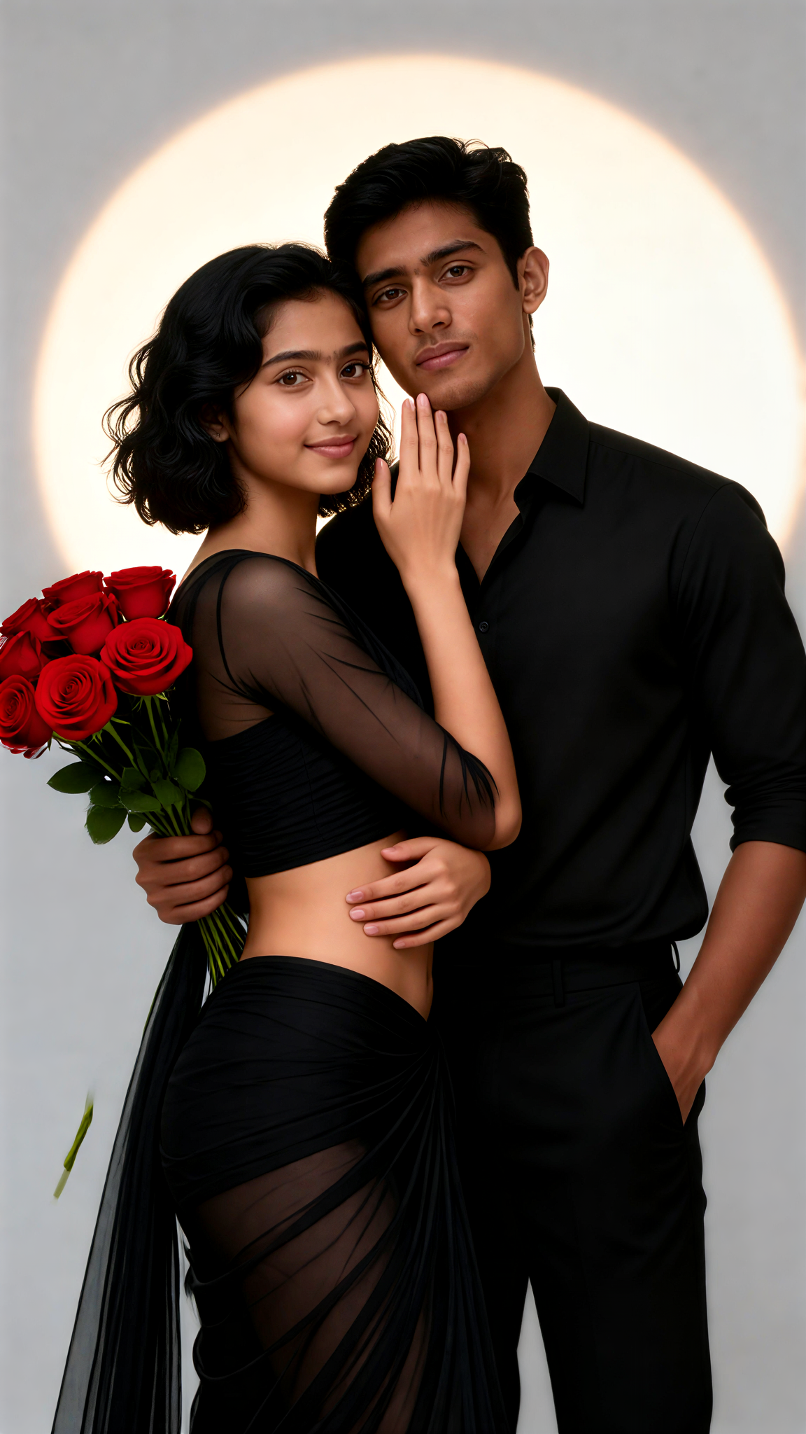 Romantic Couple Photos with Roses image