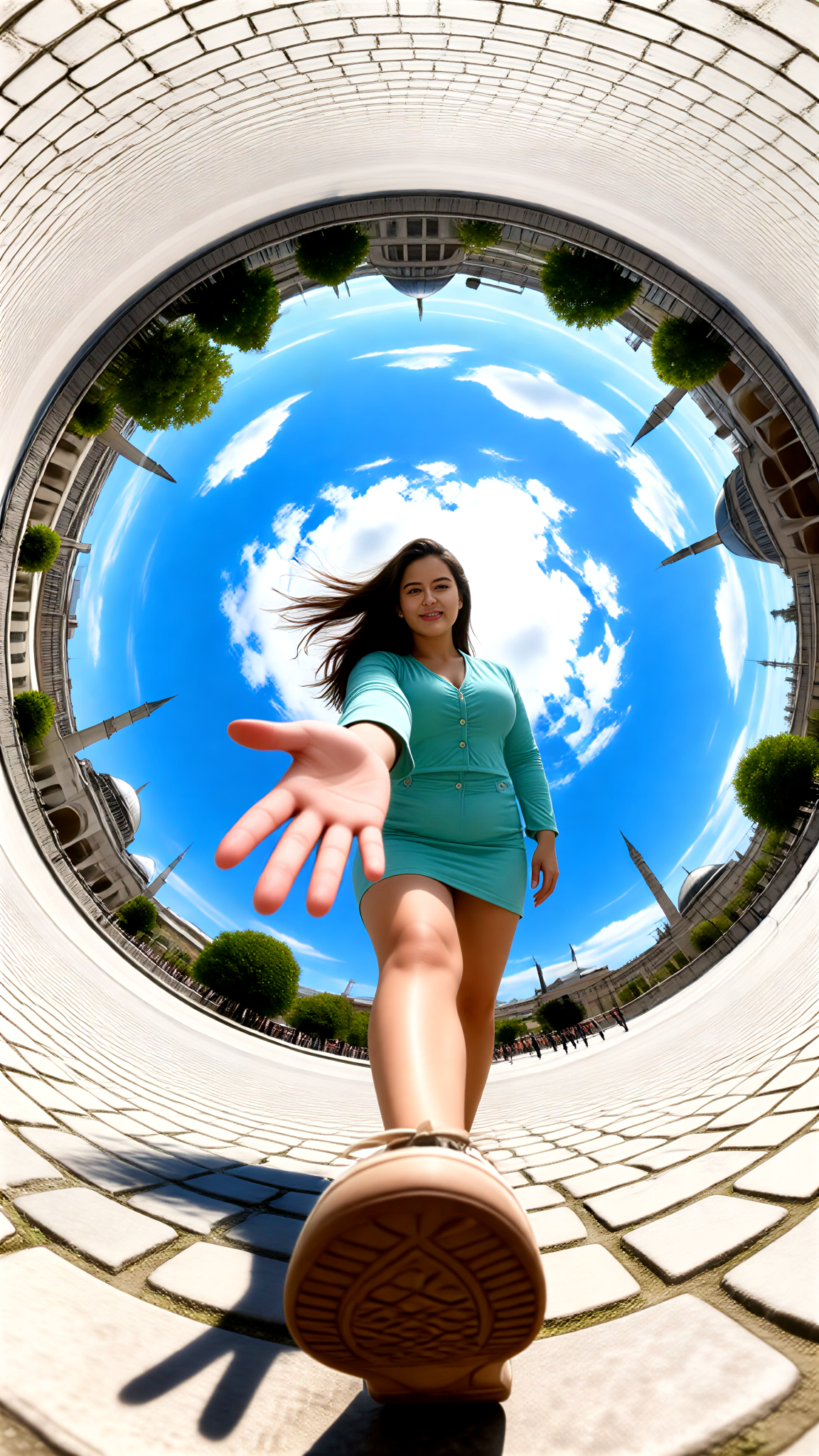 Super wide angle image