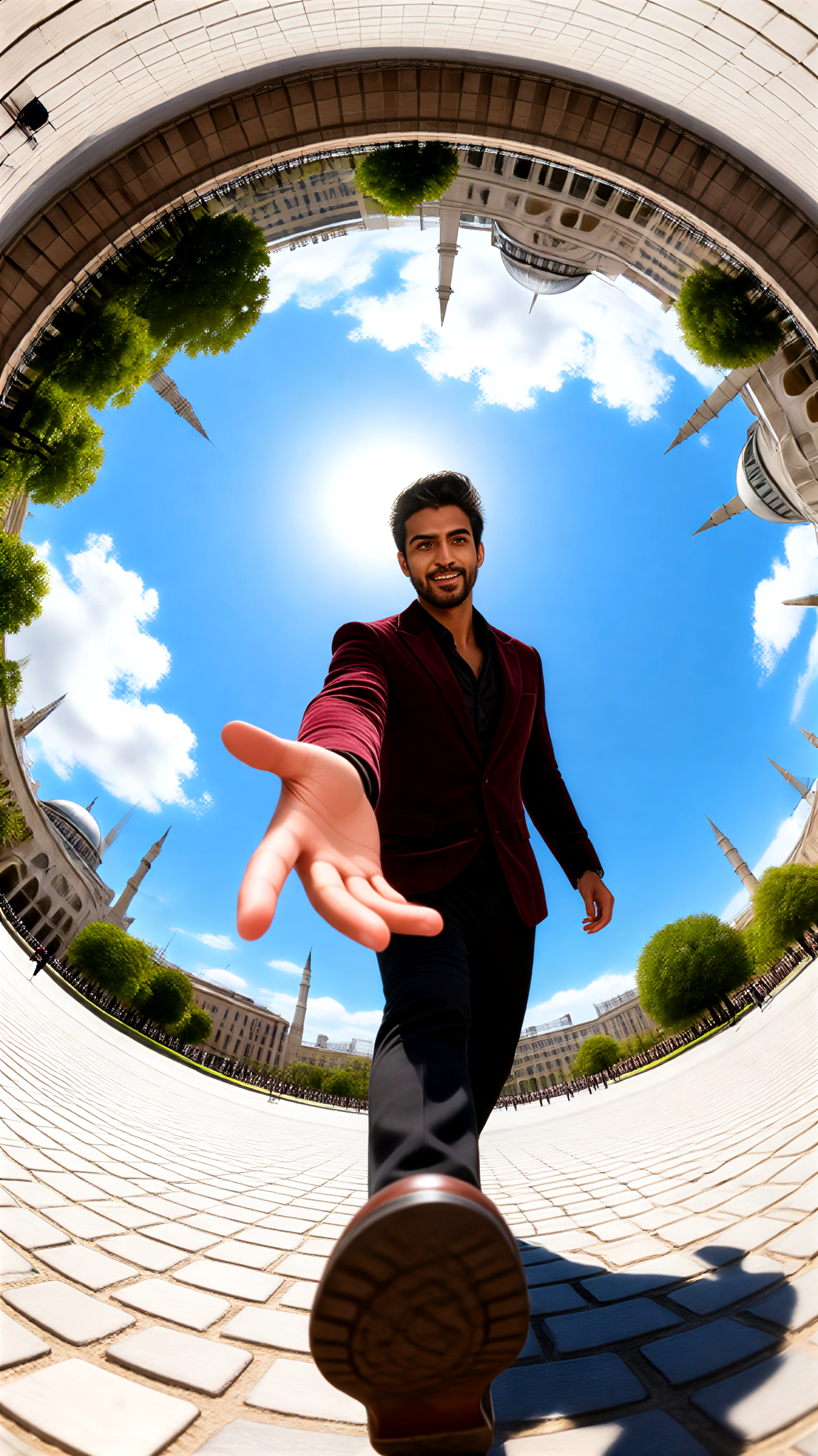 Super wide angle image