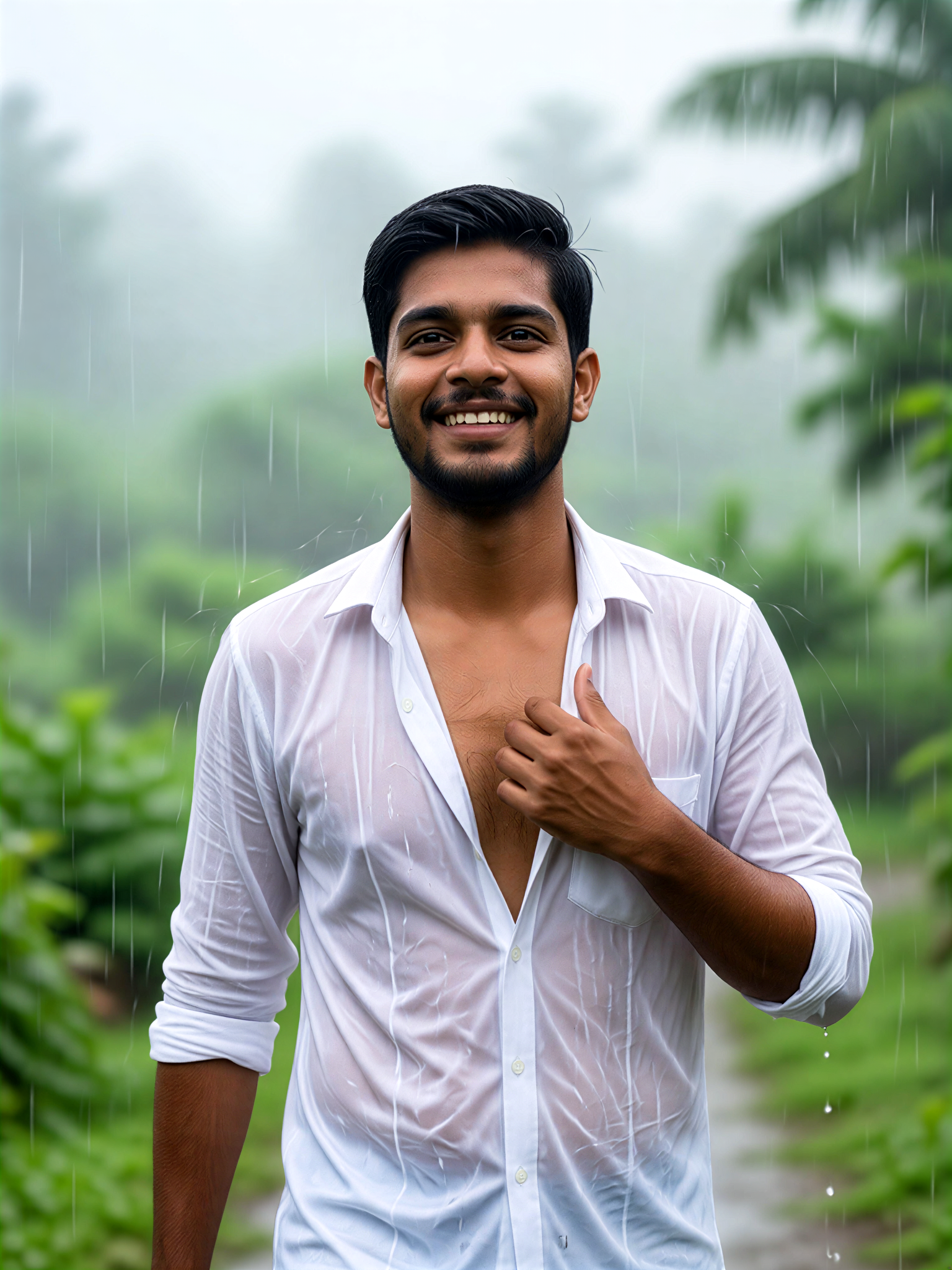 Open White Shirt image