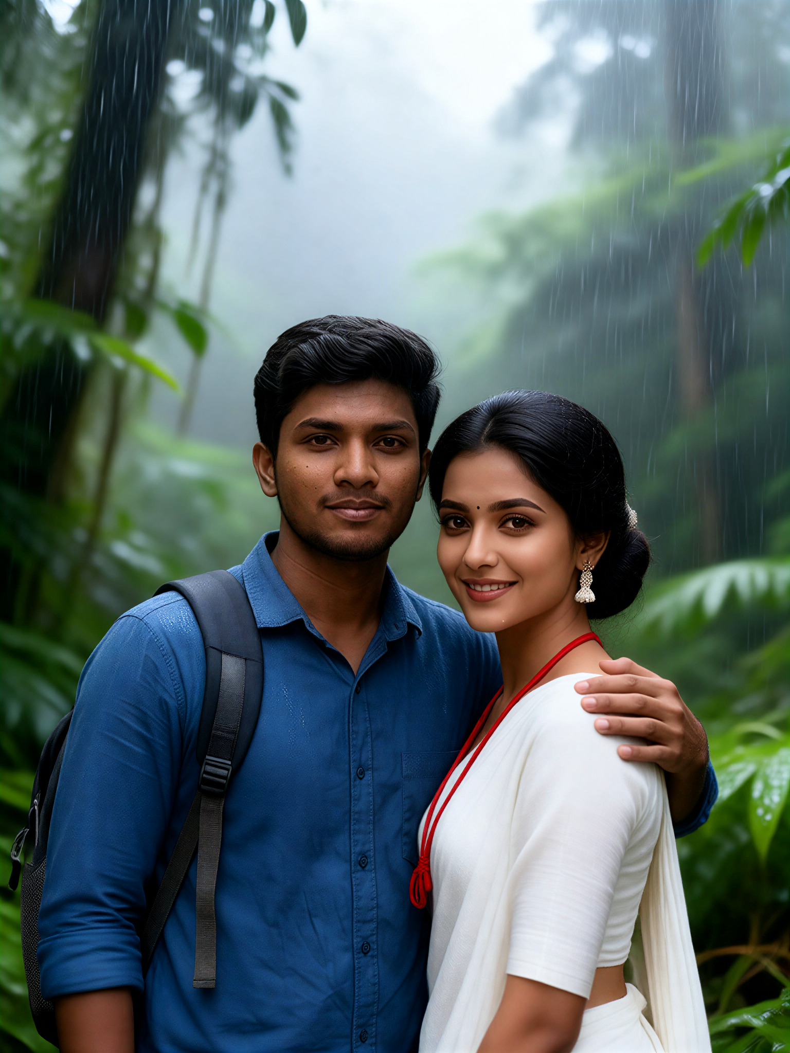 Couple Rainforest Lean image