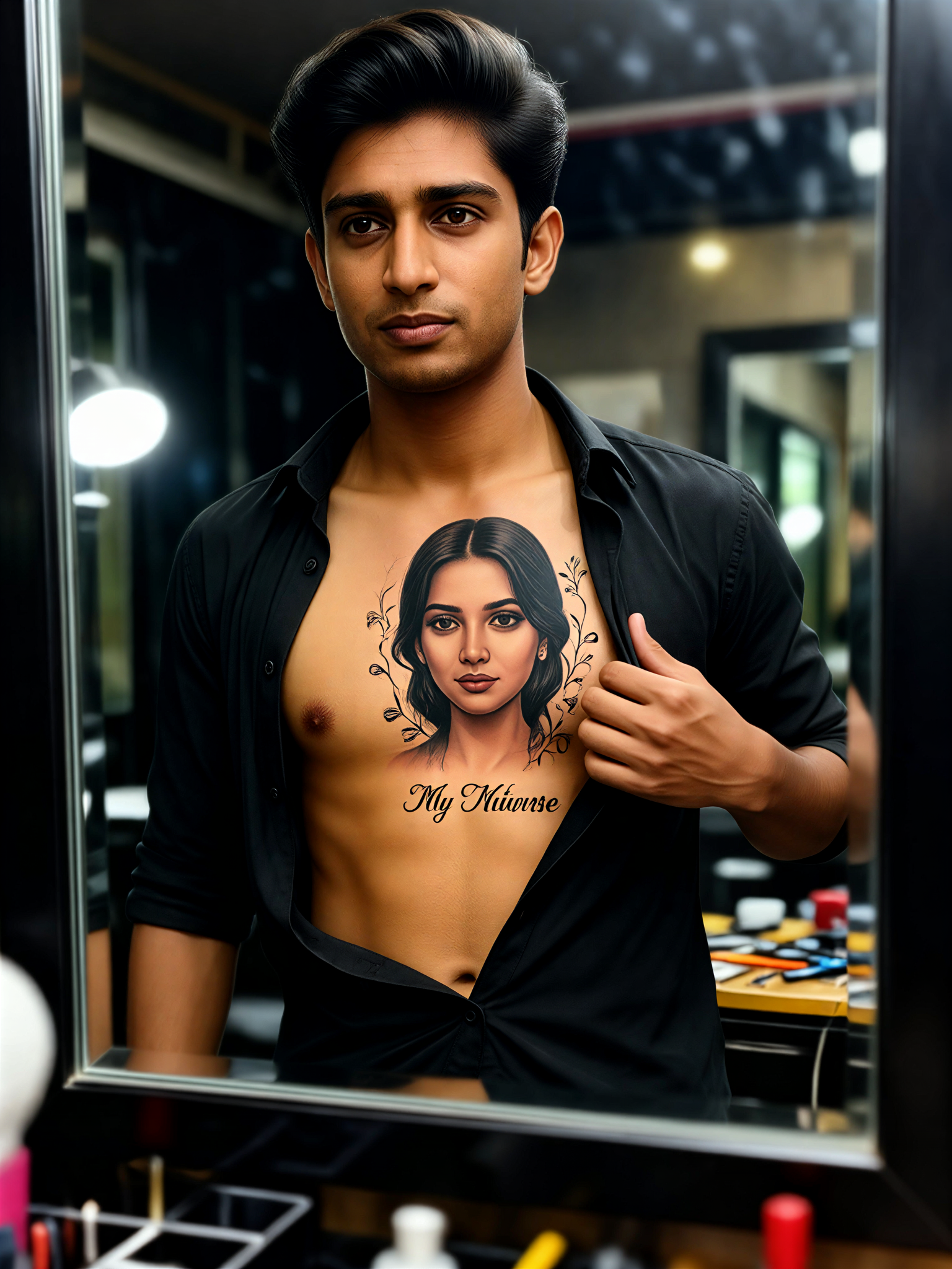 Mirror Tattoo Pose image