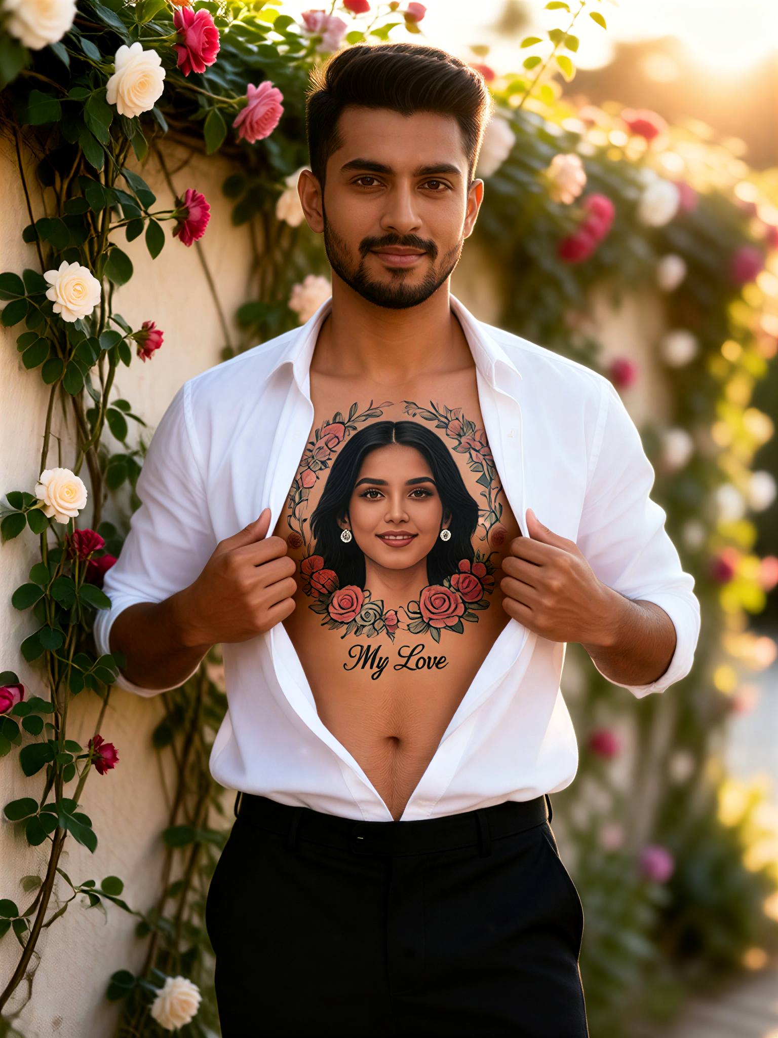 Flower Wall Tattoo image