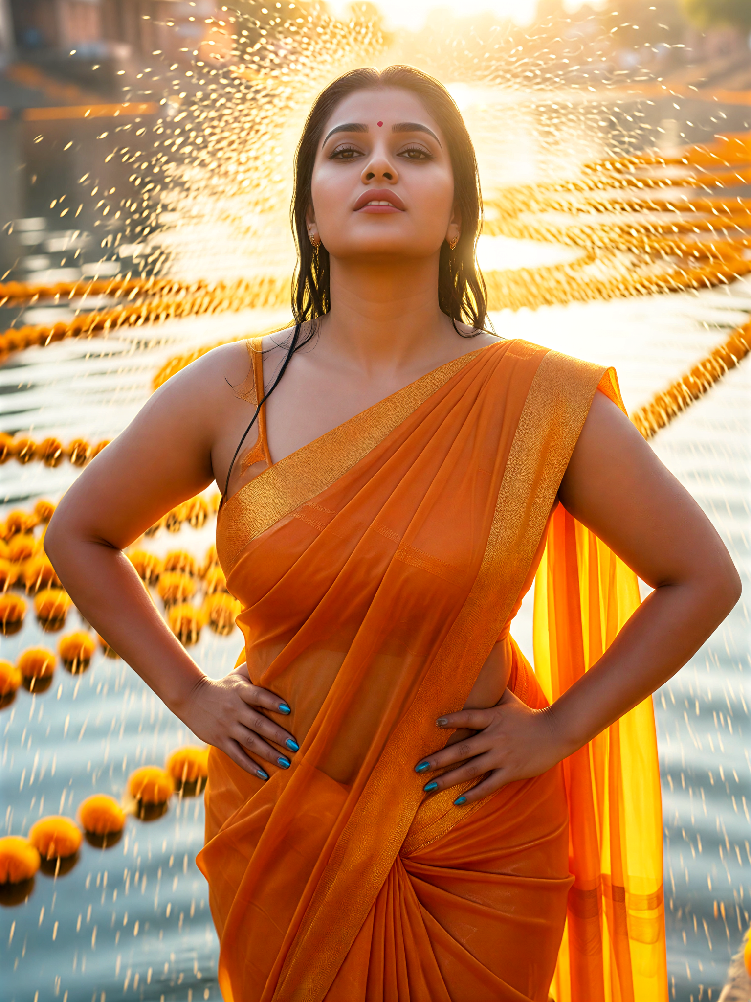 Orange Waist Pose image