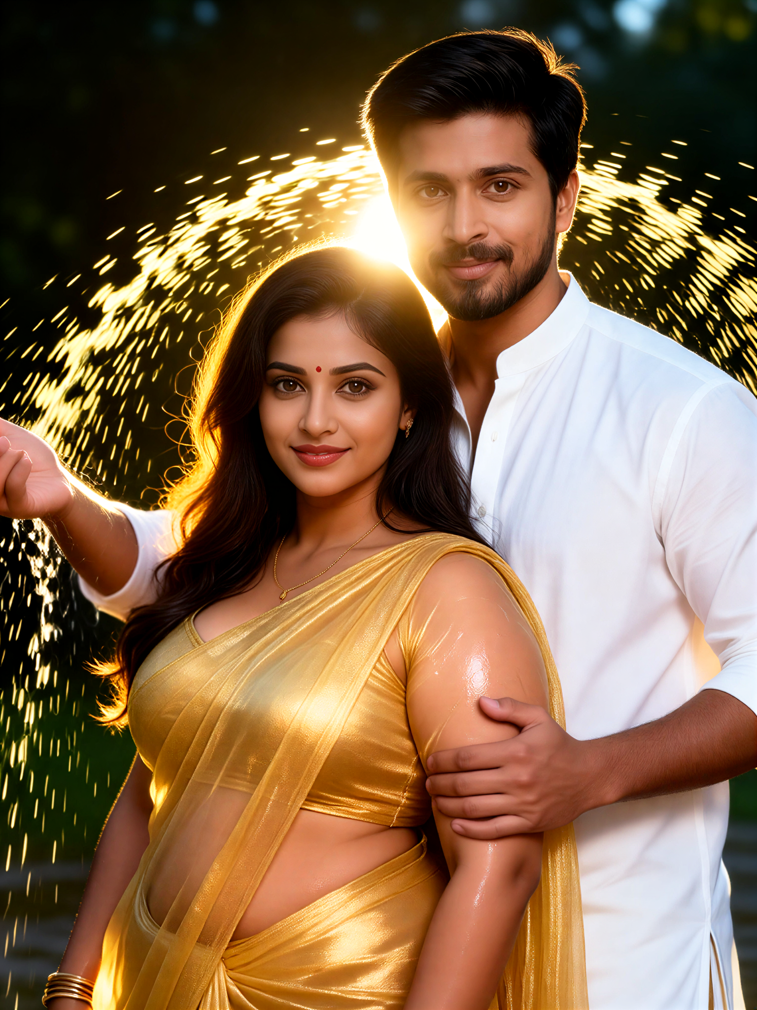 Gold Saree Chest Lean image