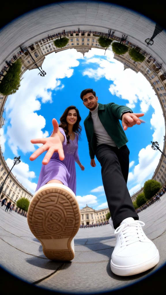 Wide-angle shooting image