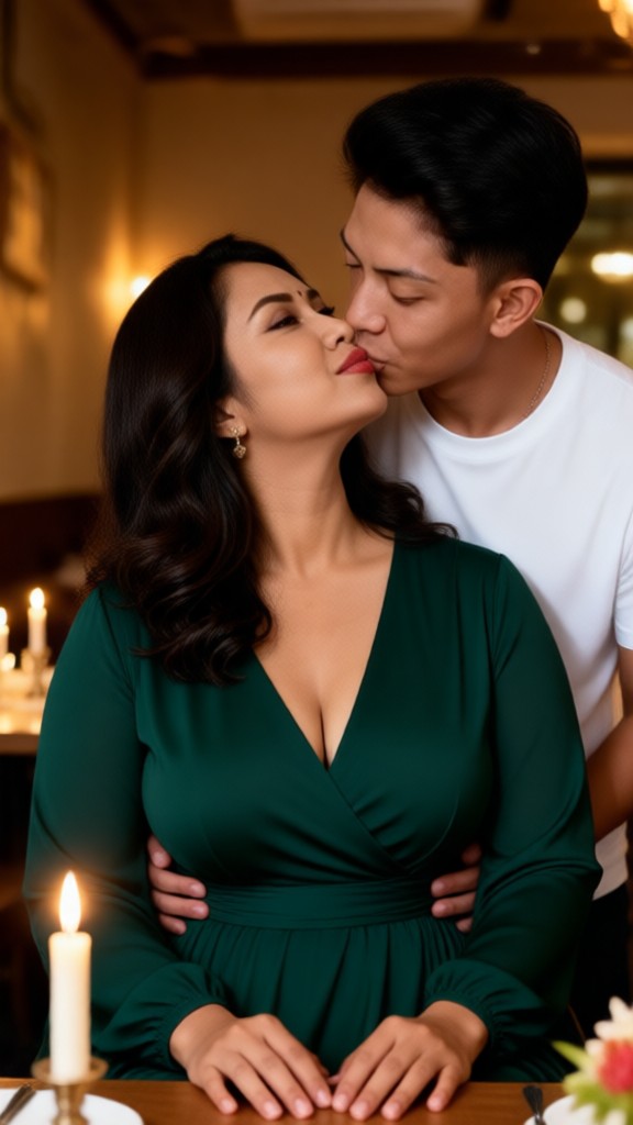 Candle Dinner Back Kiss image