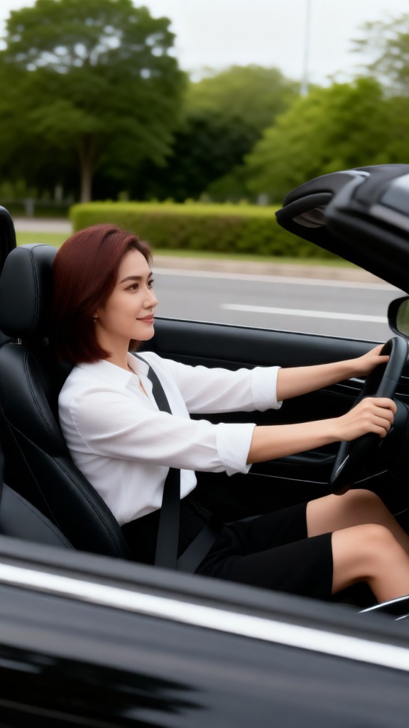 Top-down speeding car image