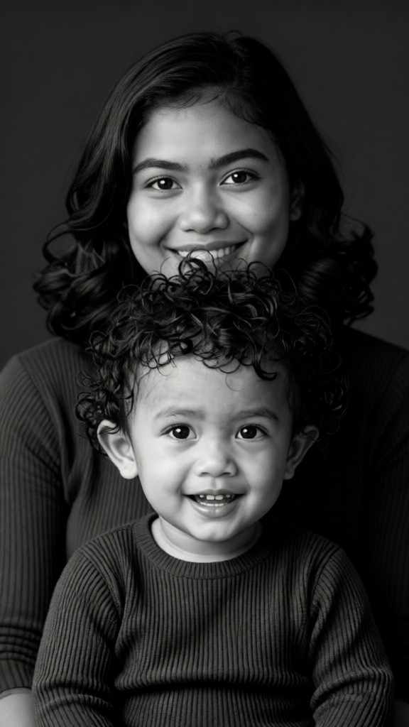 Mother son photo image