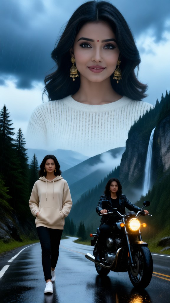 Cool Night Motorcycle Portrait-03 image