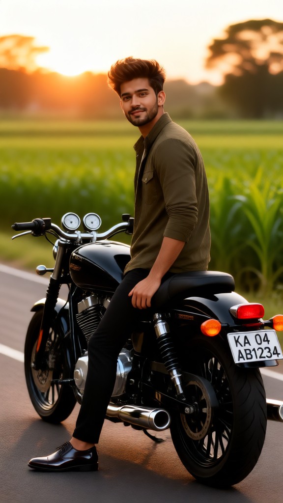 Relying on a motorcycle image