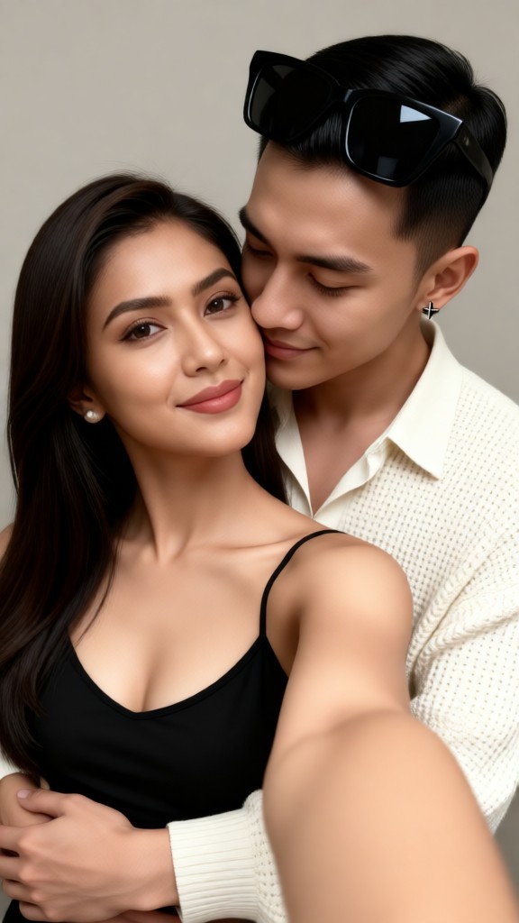 Lovely Couple Mirror Selfie-02-I image