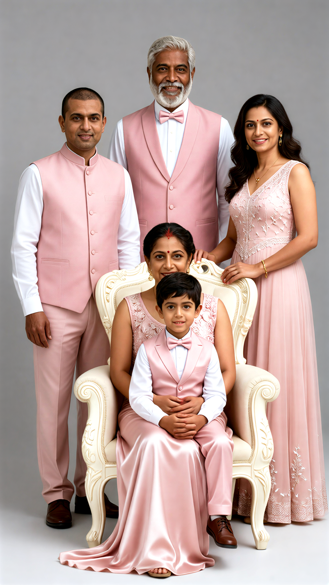 A photo of a family of five image