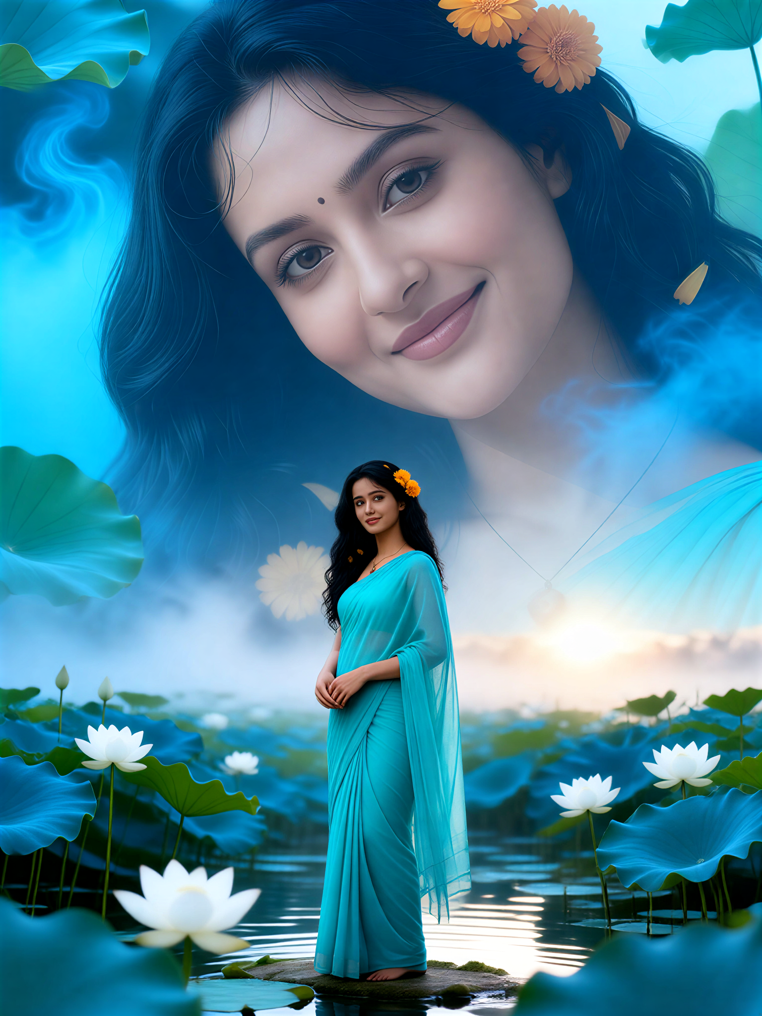 Blue sari-11 image