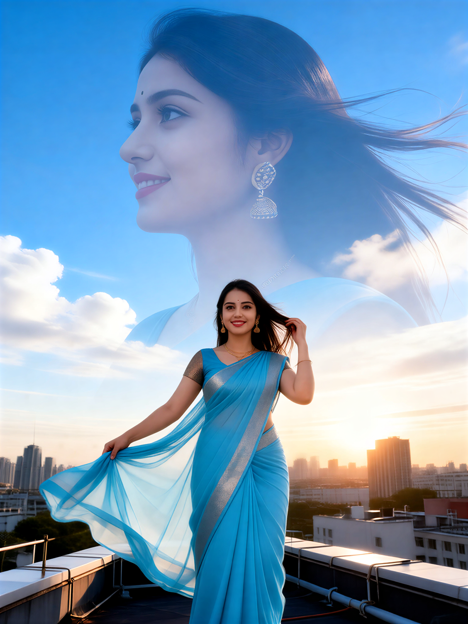 Blue sari-15 image