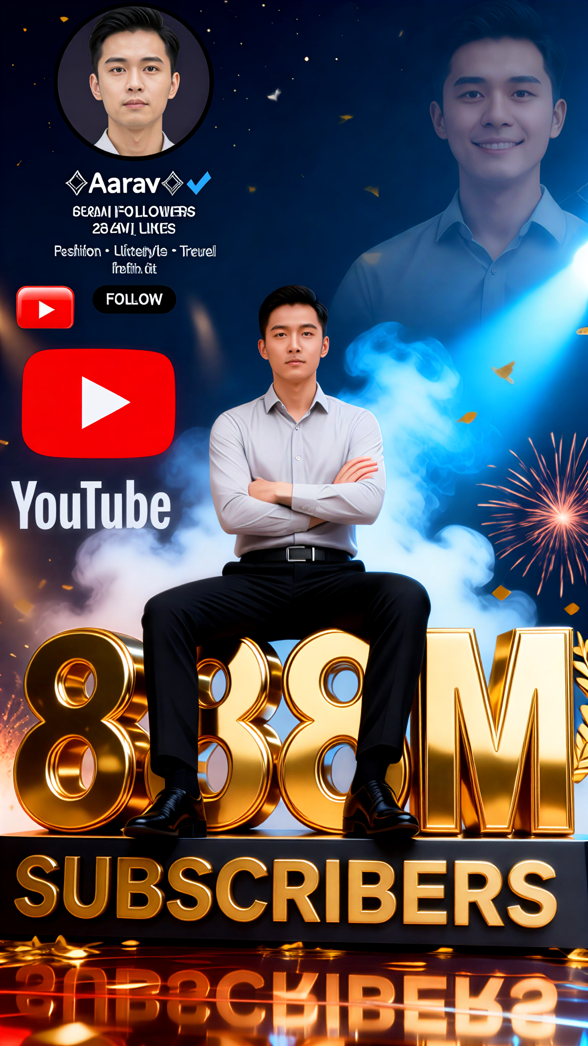 Social media fan milestone poster：18 image