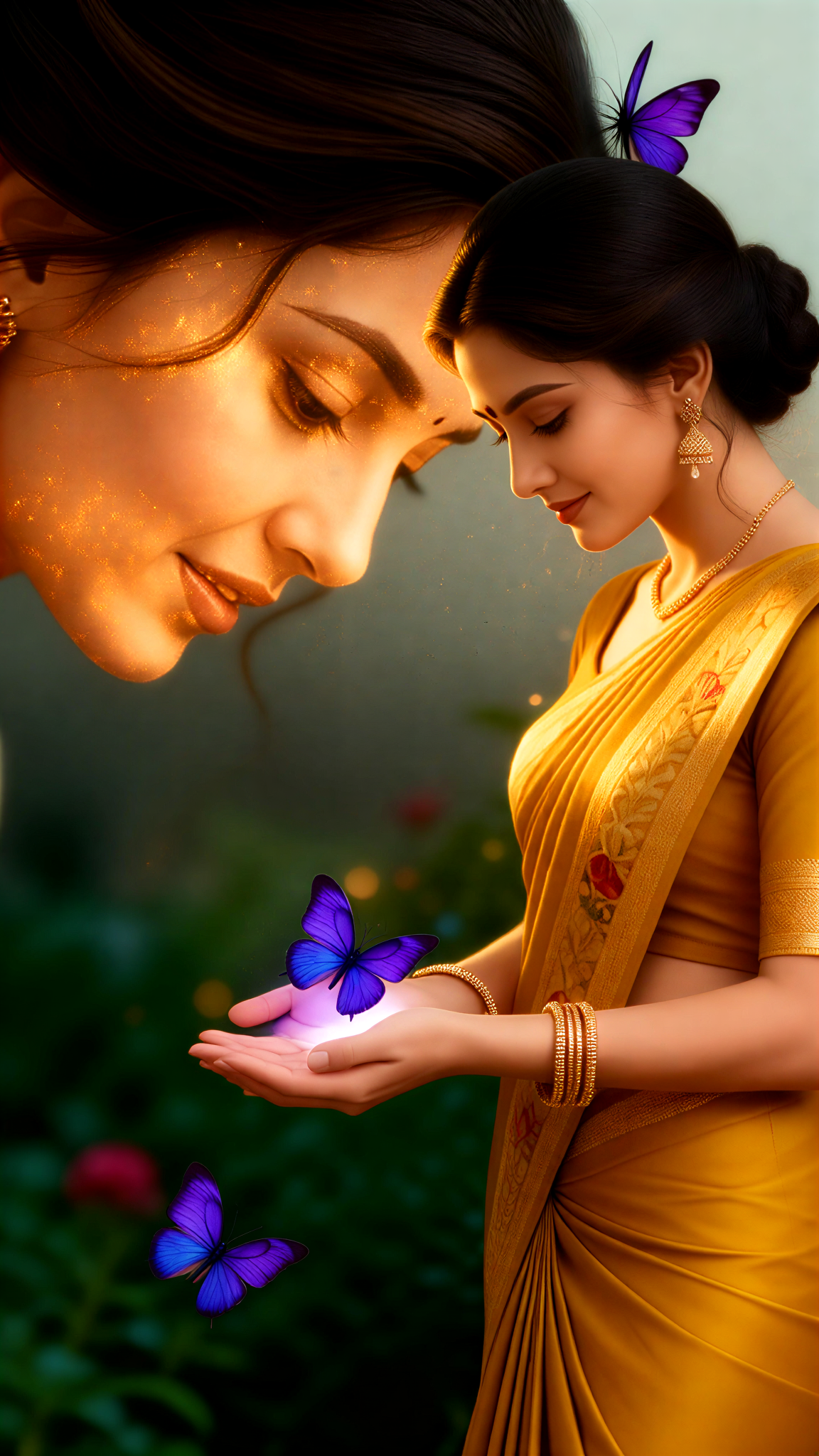 Follow the butterfly with both hands image