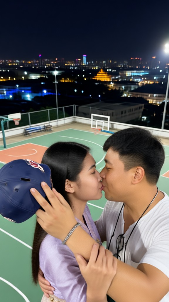 Bangkok Rooftop Cap Kiss image